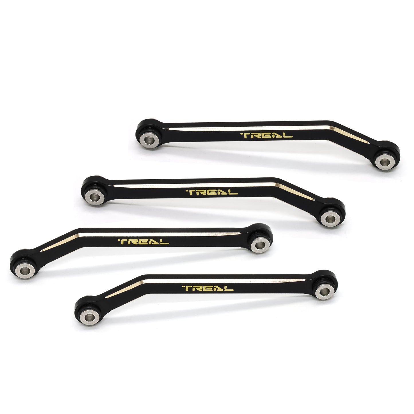 TREAL Brass FCX24 Lower Links Set (4pcs) Lower Chassis 4-Links for FMS FCX24 1:24
