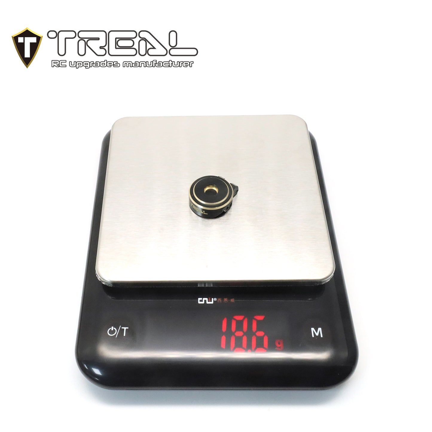 TREAL Brass Front Steering Knuckles Set 18.6g/pc (2P) L&R Heavy Weight Upgrades for 1/18 TRX4M Defender Bronco