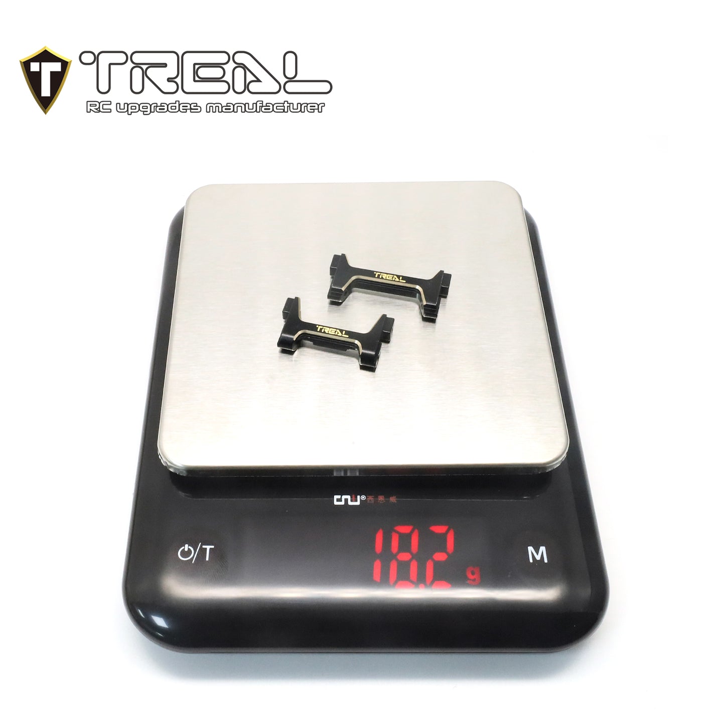 TREAL Brass Front and Rear Bumper Mounts Set (F&R) Heavy Weight Upgrades for 1/18 TRX4M