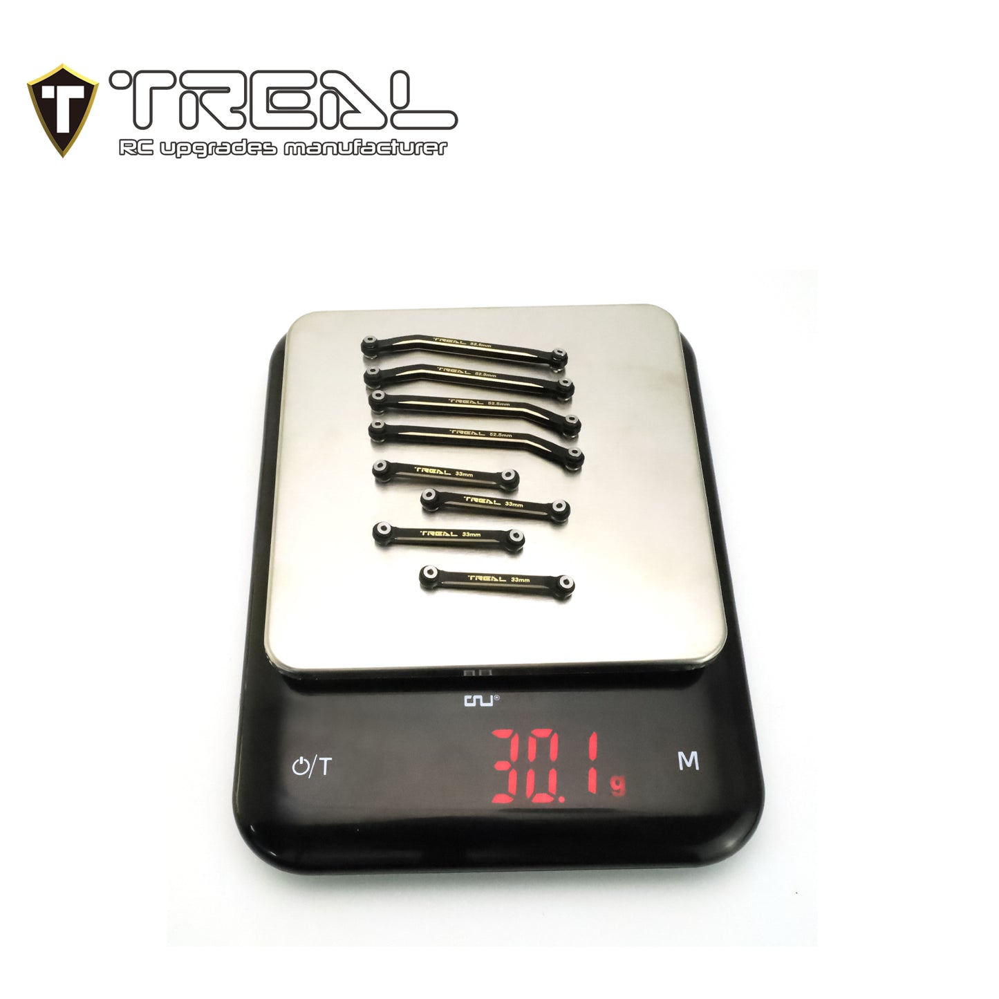 TREAL Brass High Clearance Links (8P) Upgrades Compatible with Axial 1/24 AX24 XC-1