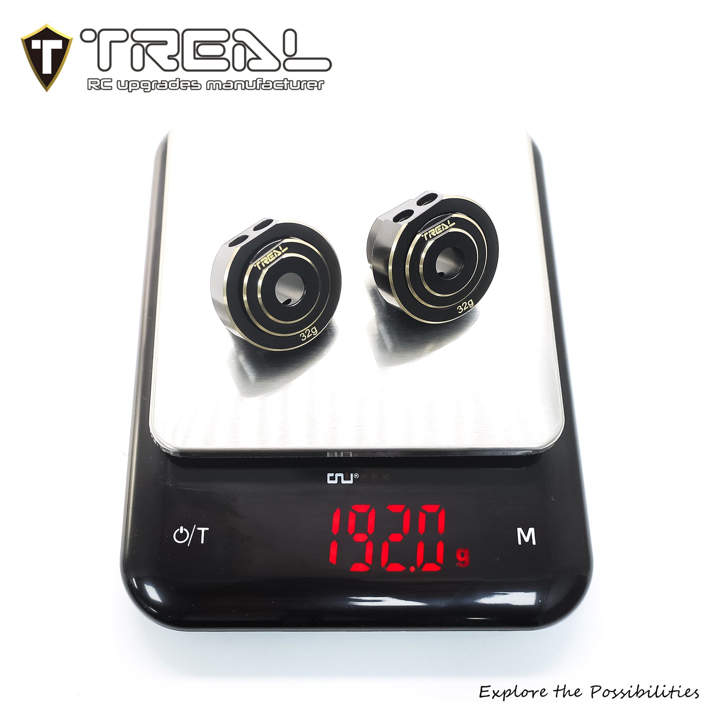 TREAL Brass Rear Axle Counter Weight Upgrades Compatible with 1/10 SCX10 PRO 4WD Kit