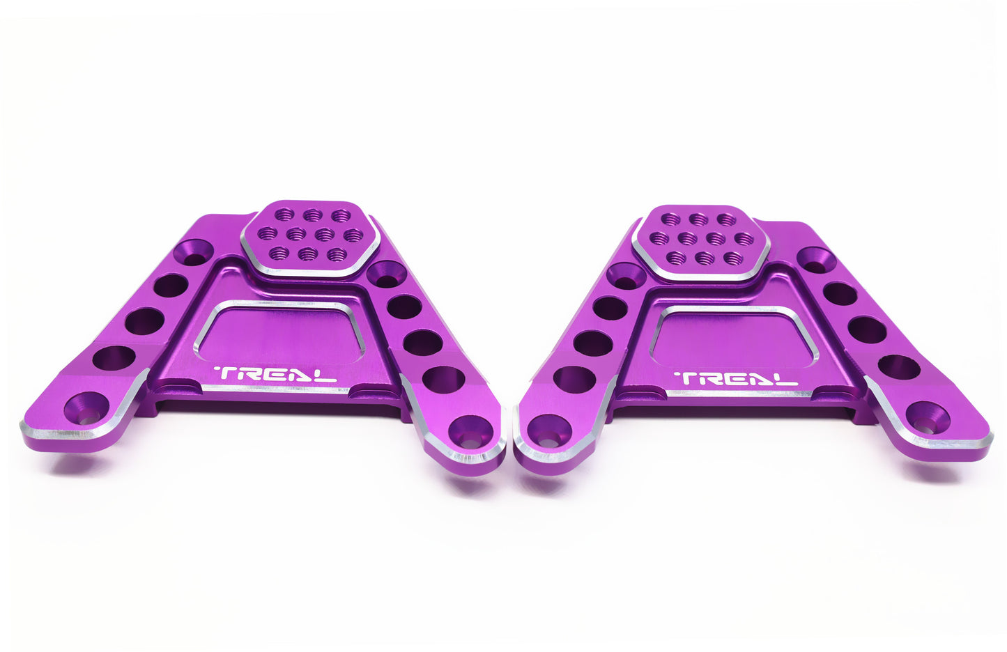 TREAL CNC Aluminum 7075 Rear Shock Towers for SCX6, Left/Right (2) pcs Hoops Bracket Mount Upgrades for 1/6 Axial SCX6