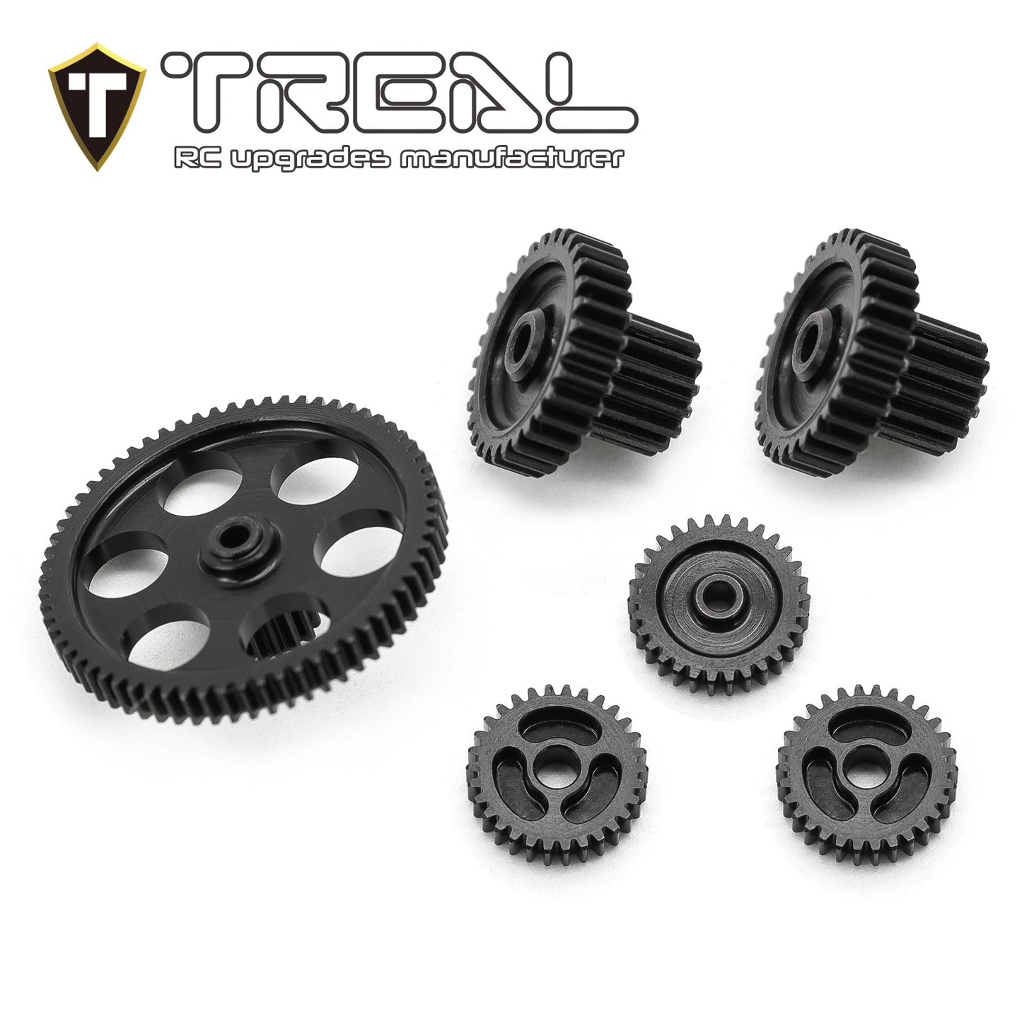 TREAL FCX24 Transmission Gears Set, Hardened Steel Trans Gears for FMS 1/24 FCX24 Power Wagon