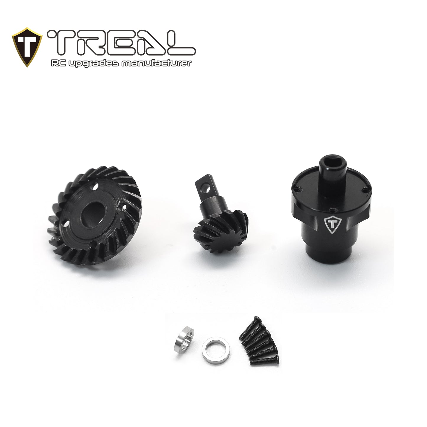 TREAL Harden Steel Axle Ring & Pinion Gears Set 12T/24T w Spool Locker for FCX24 Smasher Power Wagon