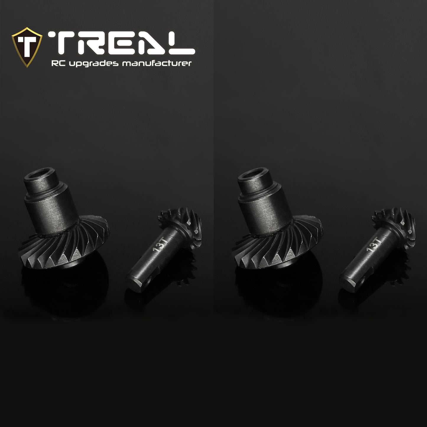 TREAL Harden Steel Axle Ring & Pinion Overdrive Gears Set 13T/22T w Spool Locker for 1/18 TRX4M