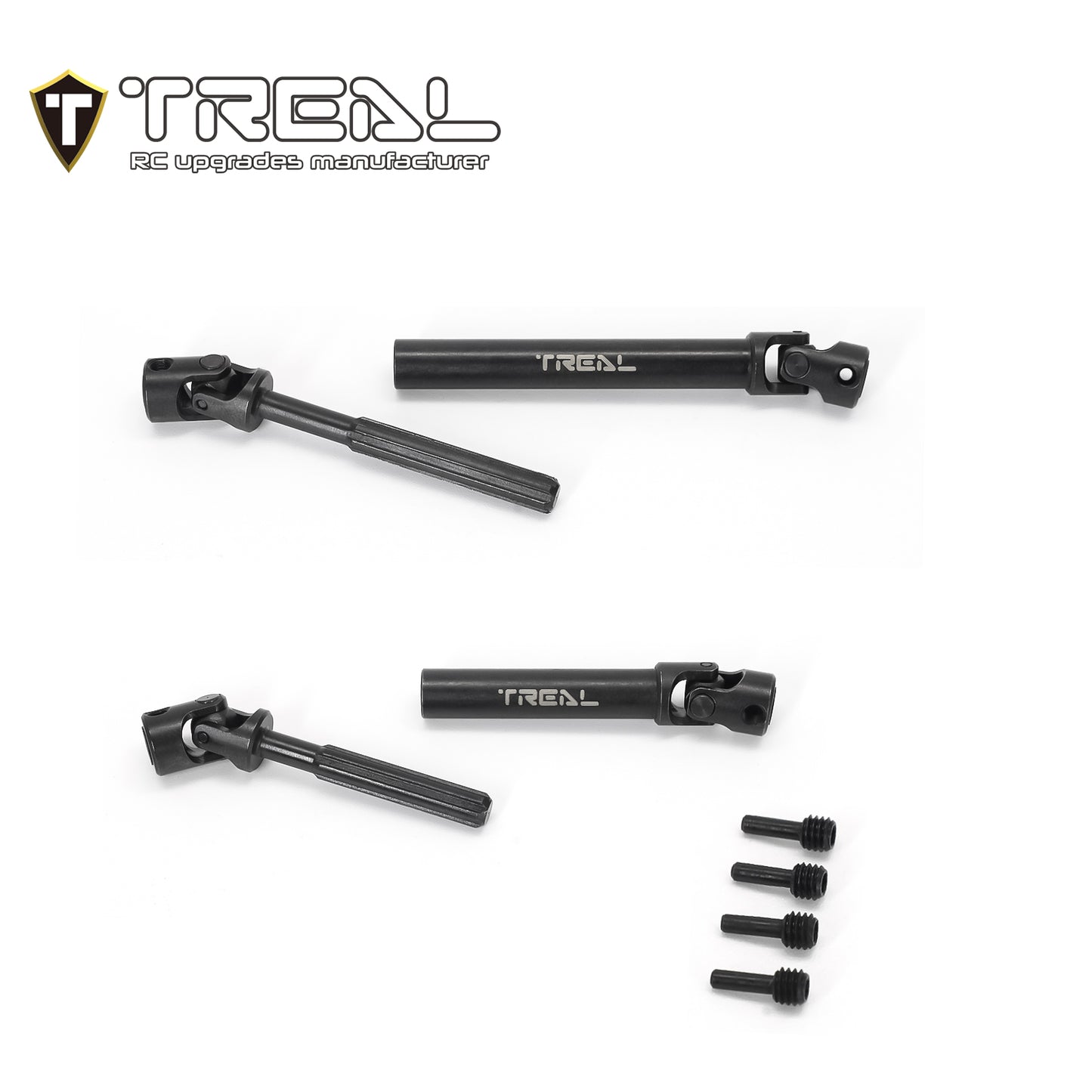 TREAL Heavy Duty Steel Center Slider Driveshaft Set (2P) for Axial 1/18 UTB18 Capra