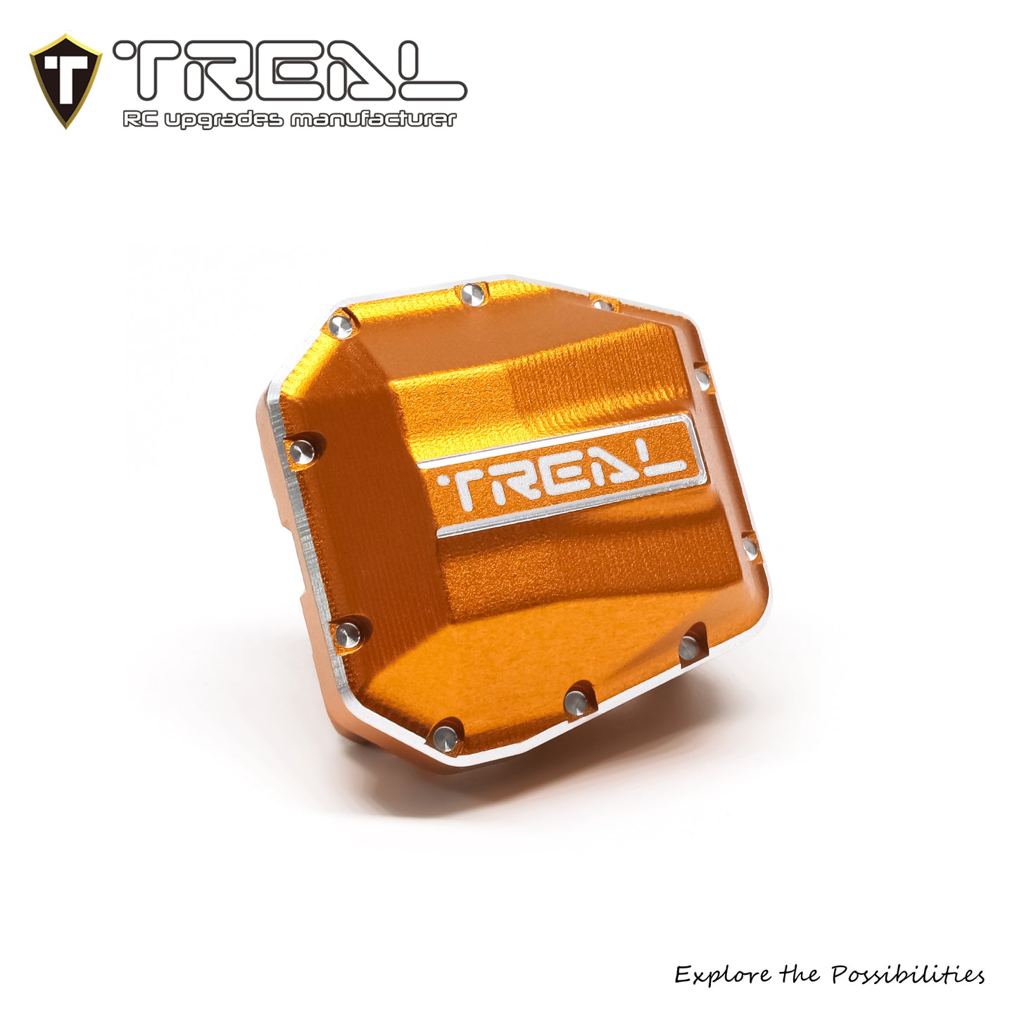 TREAL SCX10 Pro Aluminum 7075 Differential Cover Pumpkin Diff Cover Upgrades Compatible with 1/10 Axial SCX10 Pro SCX10 III Bronco Straight Axle