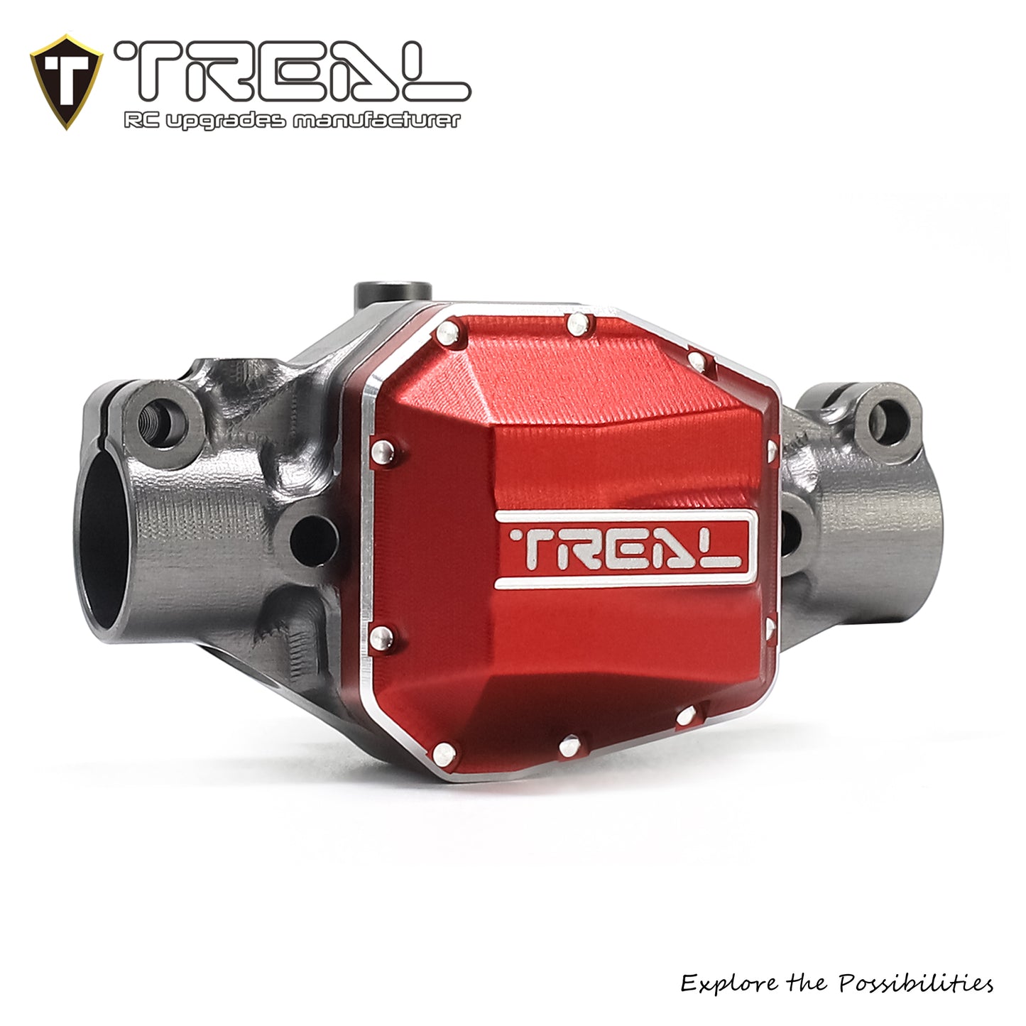 TREAL SCX10 Pro Aluminum 7075 Front Axle Center 3rd Member Housing w Diff Cover Upgrades Compatible with Axial 1/10th SCX10 PRO Comp Kit