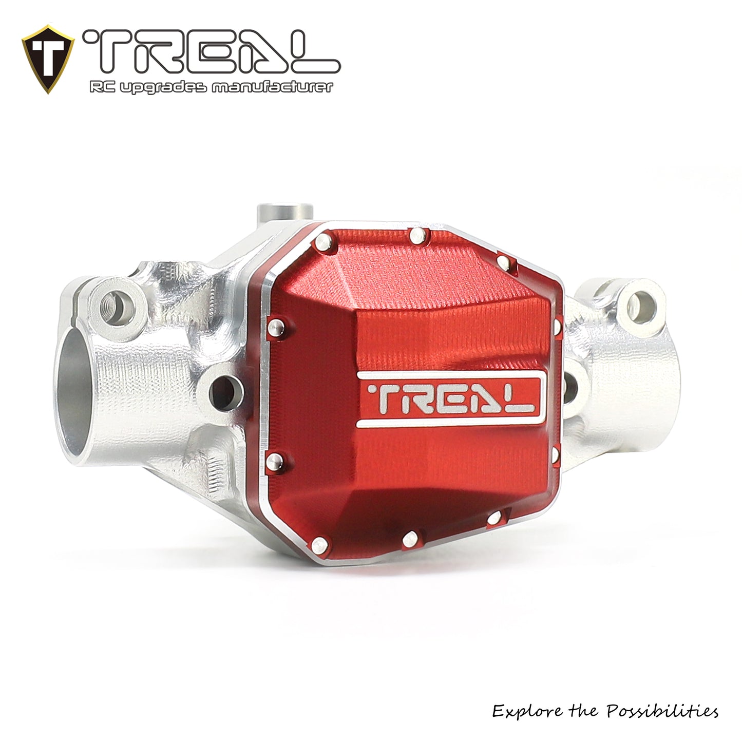 TREAL SCX10 Pro Aluminum 7075 Front Axle Center 3rd Member Housing w Diff Cover Upgrades Compatible with Axial 1/10th SCX10 PRO Comp Kit