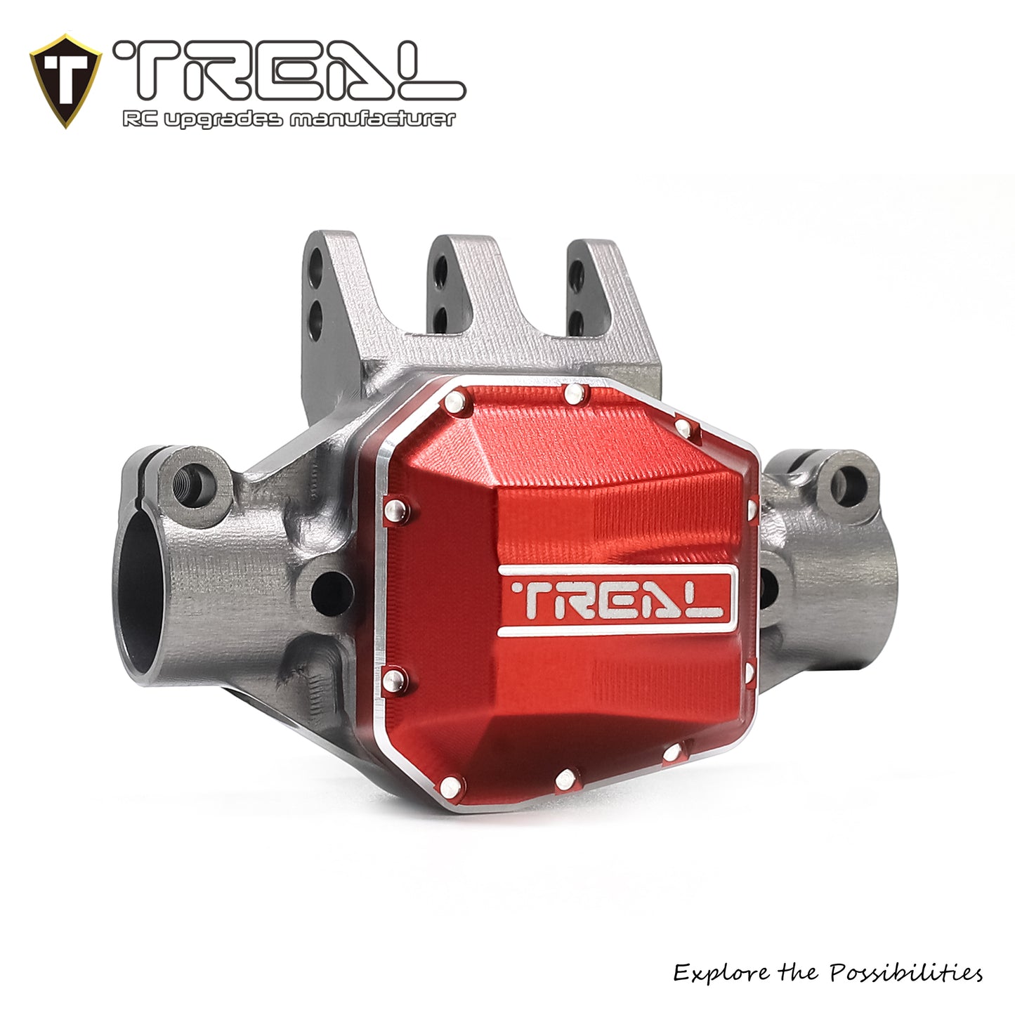 TREAL SCX10 Pro Aluminum 7075 Rear Axle Center 3rd Member Housing w Diff Cover Upgrades Compatible with Axial 1/10th SCX10 PRO Comp Kit