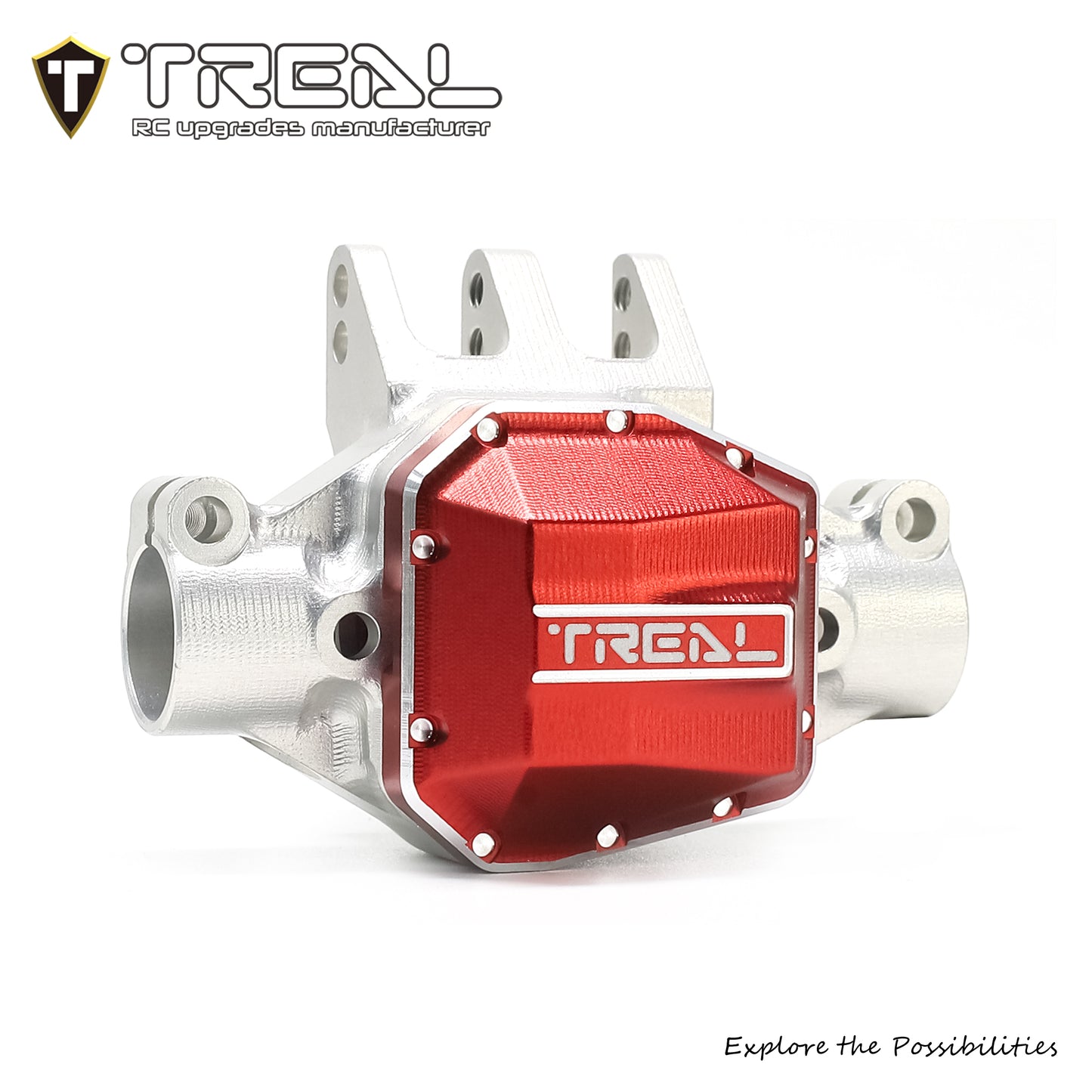 TREAL SCX10 Pro Aluminum 7075 Rear Axle Center 3rd Member Housing w Diff Cover Upgrades Compatible with Axial 1/10th SCX10 PRO Comp Kit