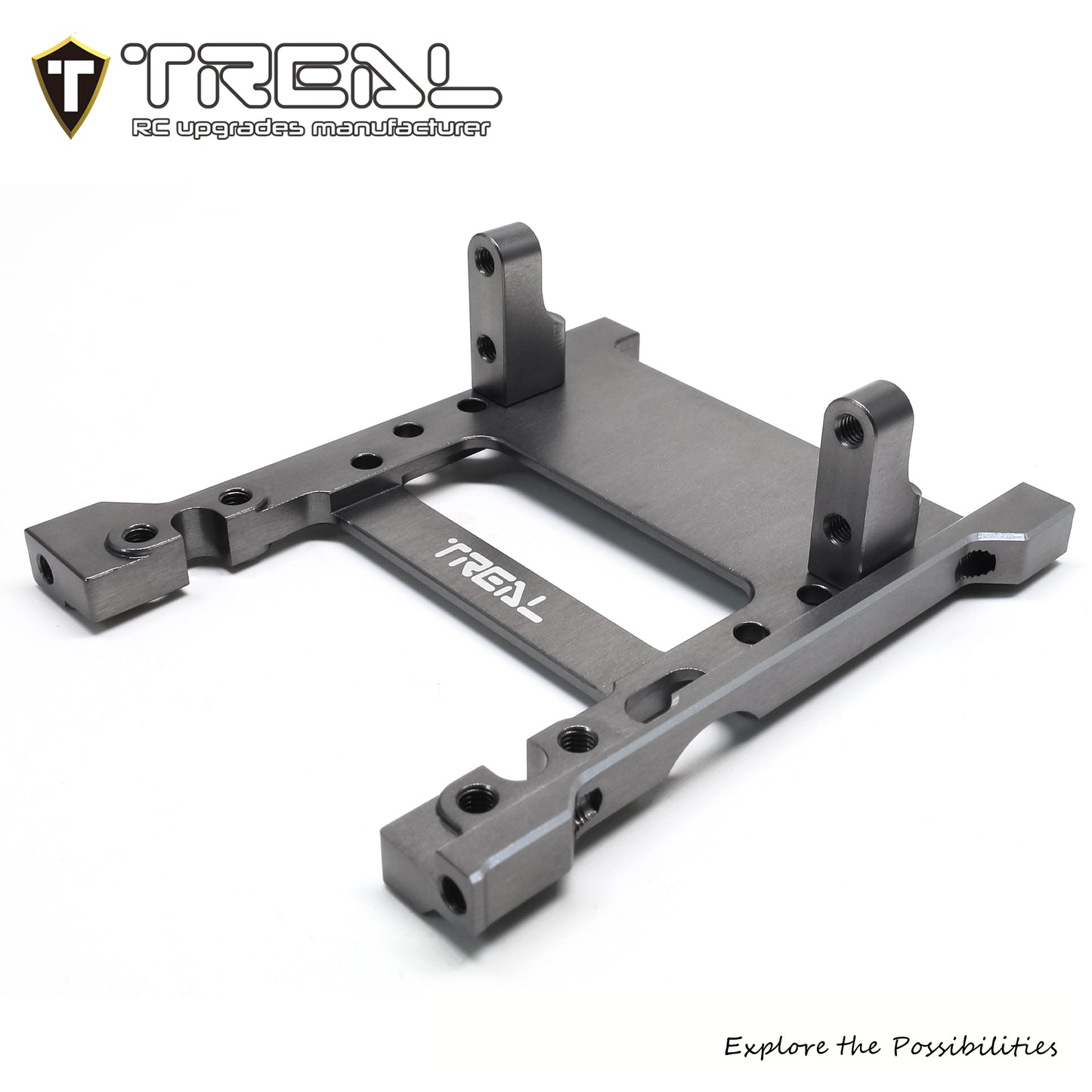 TREAL SCX10 Pro Front Chassis Brace Servo & Winch Mount Aluminum 7075 CNC Billet Machined Upgrades Parts