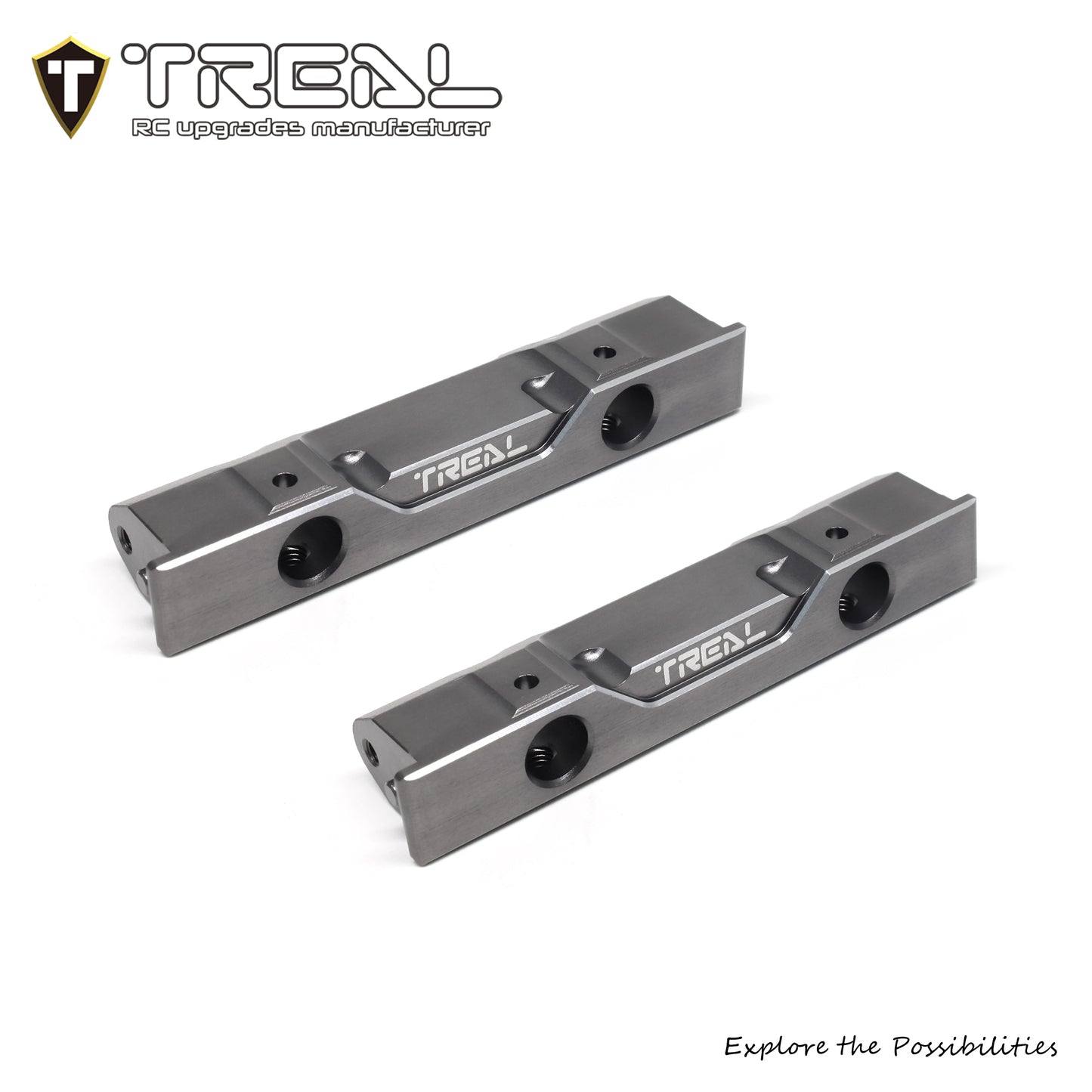 TREAL SCX10 Pro Front Rear Bumper Mount Aluminum 7075 Upgrades Accessories