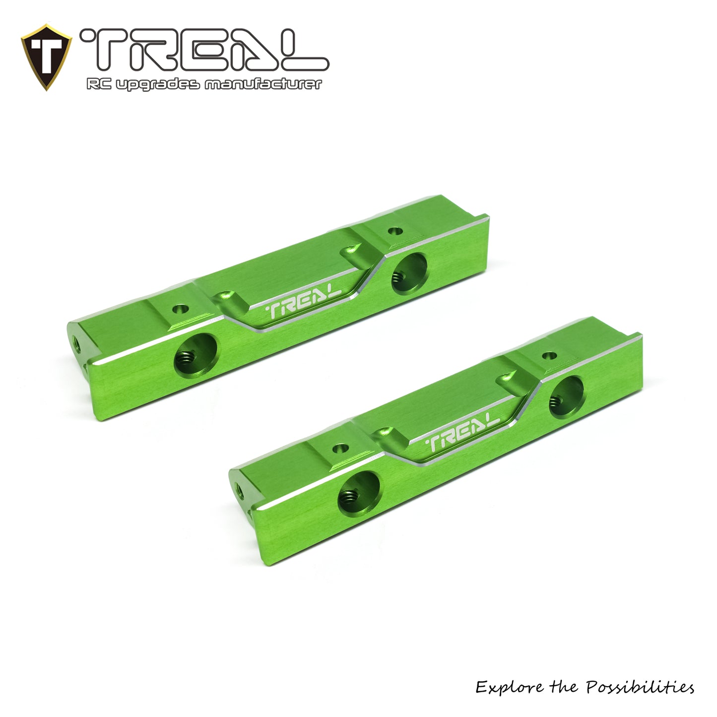 TREAL SCX10 Pro Front Rear Bumper Mount Aluminum 7075 Upgrades Accessories