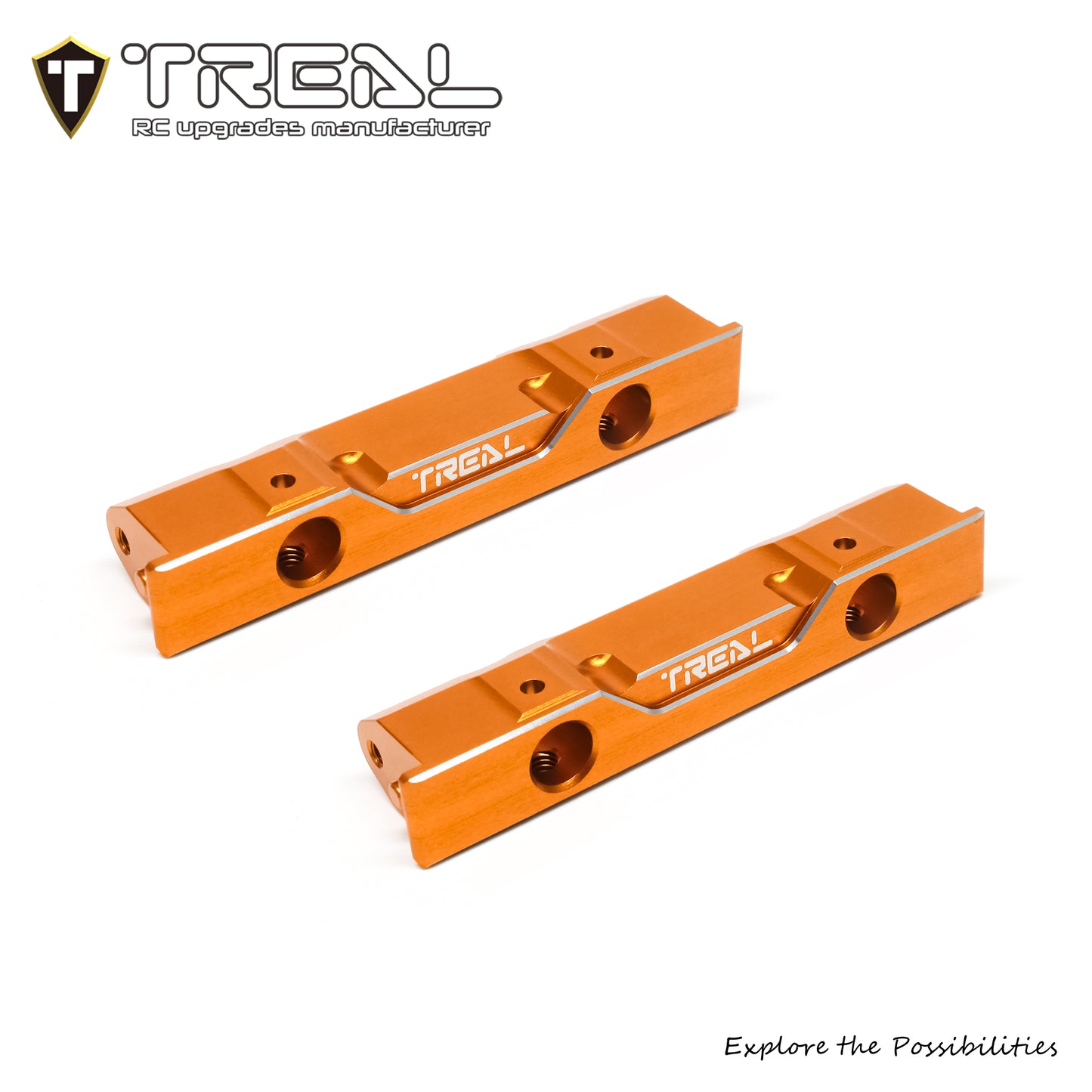 TREAL SCX10 Pro Front Rear Bumper Mount Aluminum 7075 Upgrades Accessories