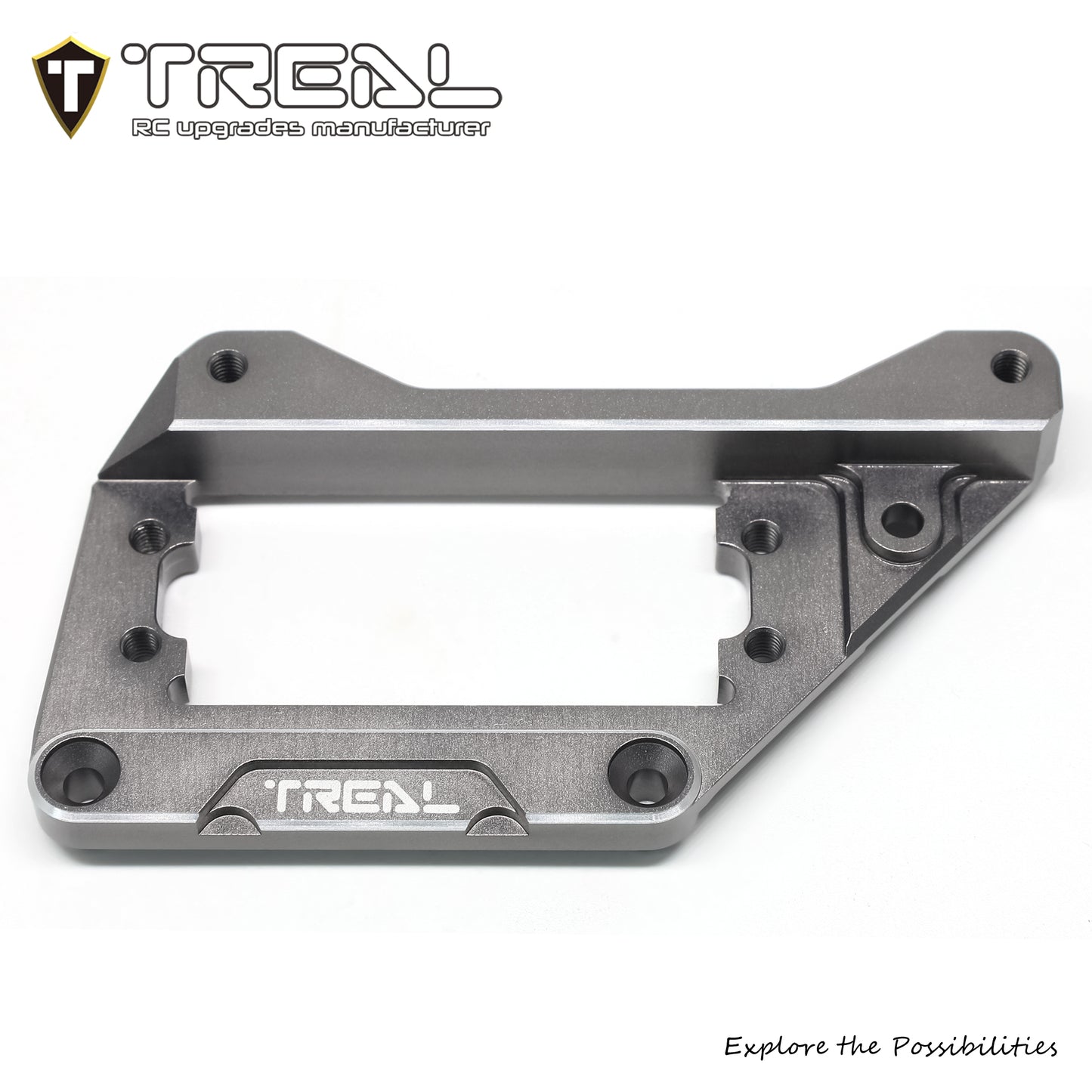 TREAL SCX10 Pro Front Servo Mount 4-Links Mount Aluminum 7075 Upgrades