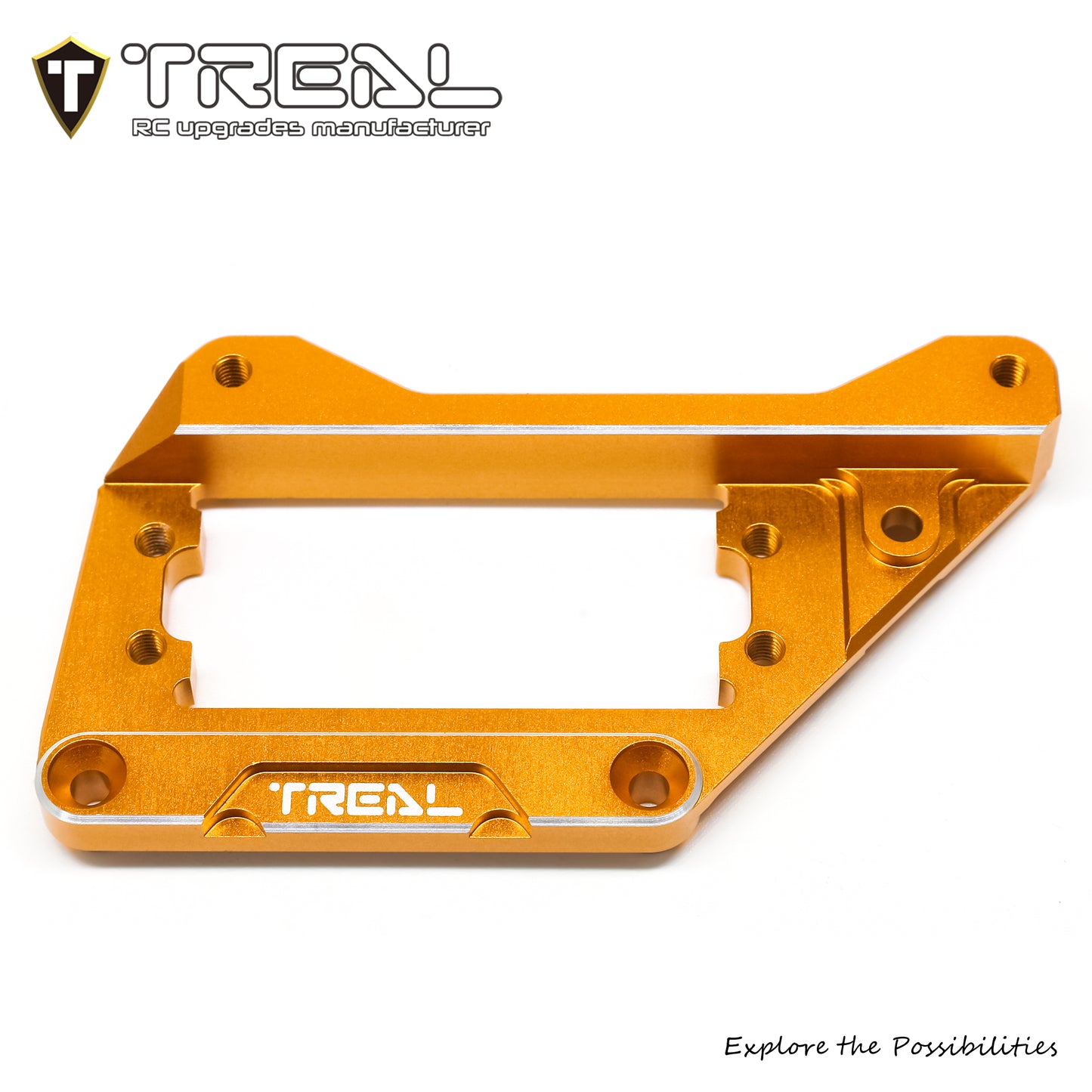 TREAL SCX10 Pro Front Servo Mount 4-Links Mount Aluminum 7075 Upgrades