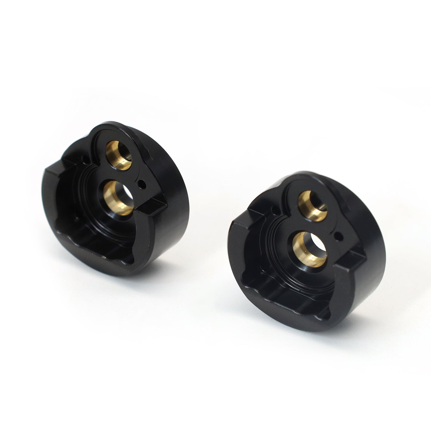 TREAL SCX24 Brass Outer Portal Covers (2P) External Drive Housing Heavy Weight 20g for Portal Axles-Black