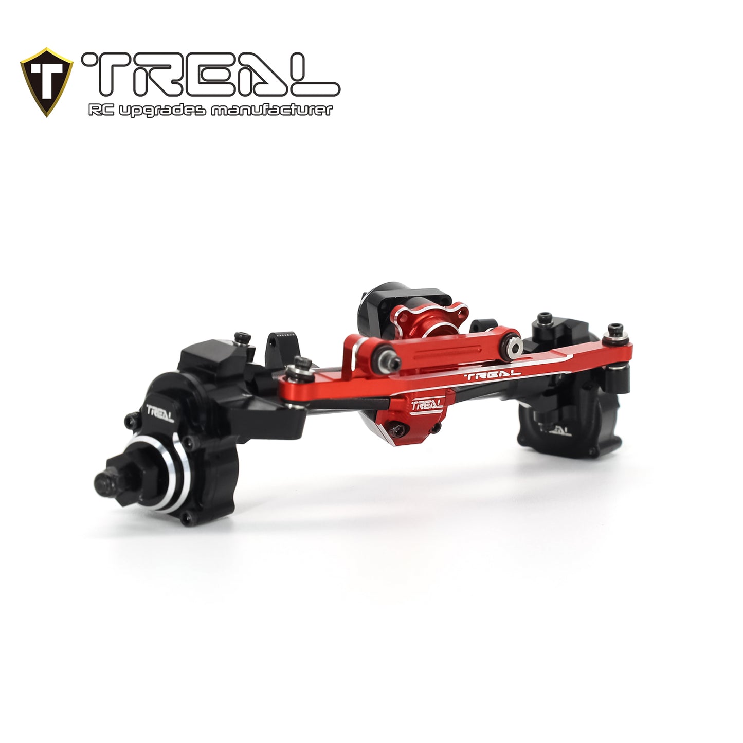 TREAL SCX24 Front Portal Axles Complete Kit CVD shaft,Aluminum 7075 CNC Machined Axle Housing for Axial 1/24 SCX24