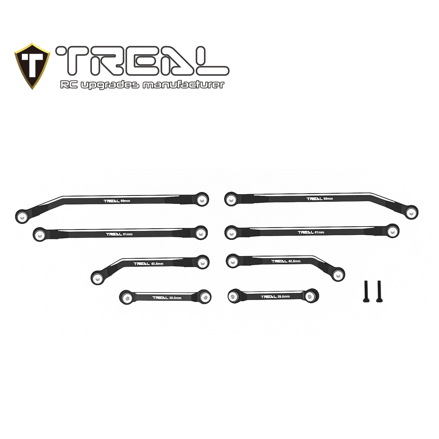 TREAL SCX24 High Clearance Links Deadbolt Betty 4-Links Design (8pcs) Alu# 7075 for Axial SCX24 Deadbolt AXI90081 Betty