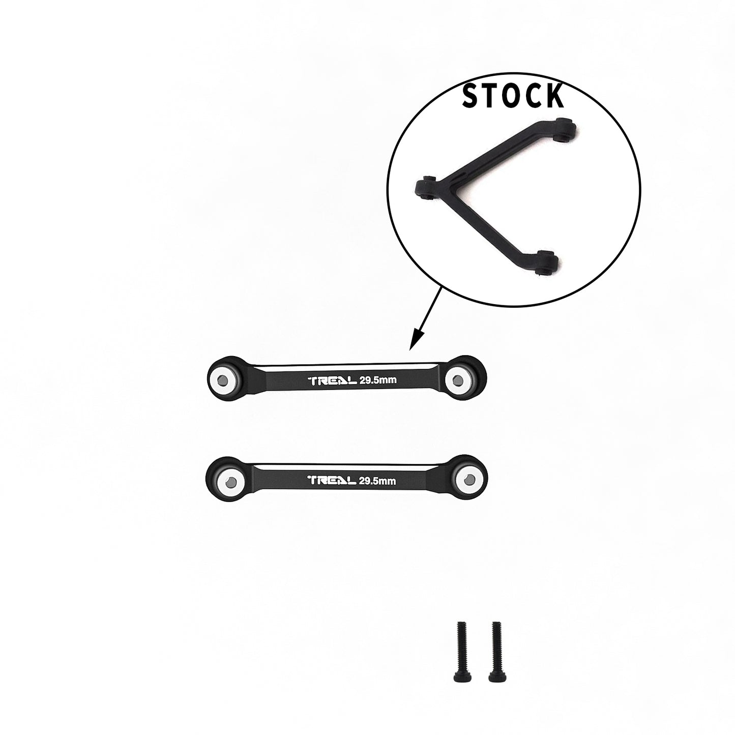 TREAL SCX24 High Clearance Links Deadbolt Betty 4-Links Design (8pcs) Alu# 7075 for Axial SCX24 Deadbolt AXI90081 Betty
