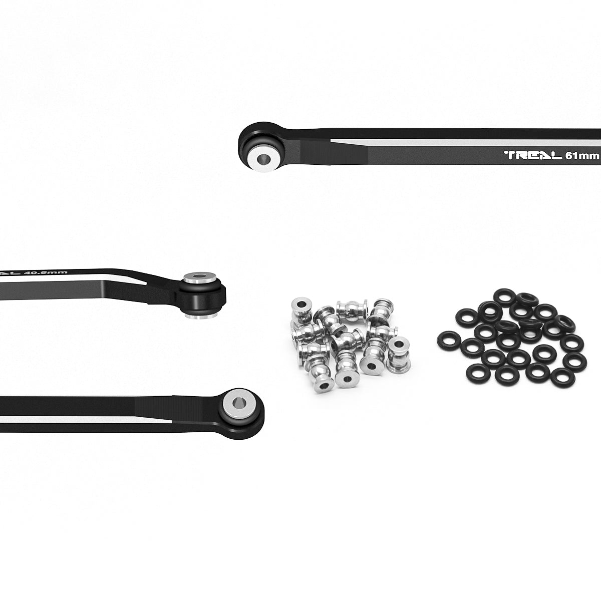 TREAL SCX24 High Clearance Links Deadbolt Betty 4-Links Design (8pcs) Alu# 7075 for Axial SCX24 Deadbolt AXI90081 Betty