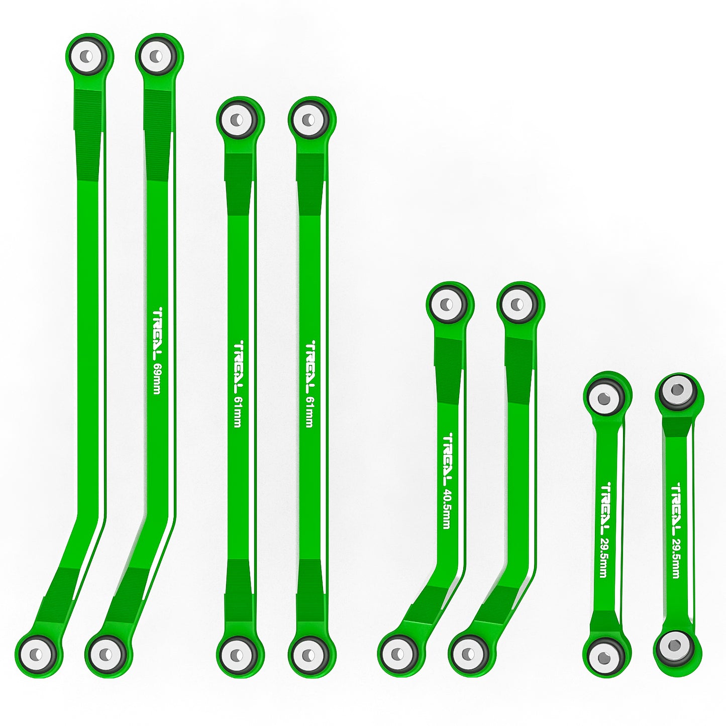 TREAL SCX24 High Clearance Links Deadbolt Betty 4-Links Design (8pcs) Alu# 7075 for Axial SCX24 Deadbolt AXI90081 Betty