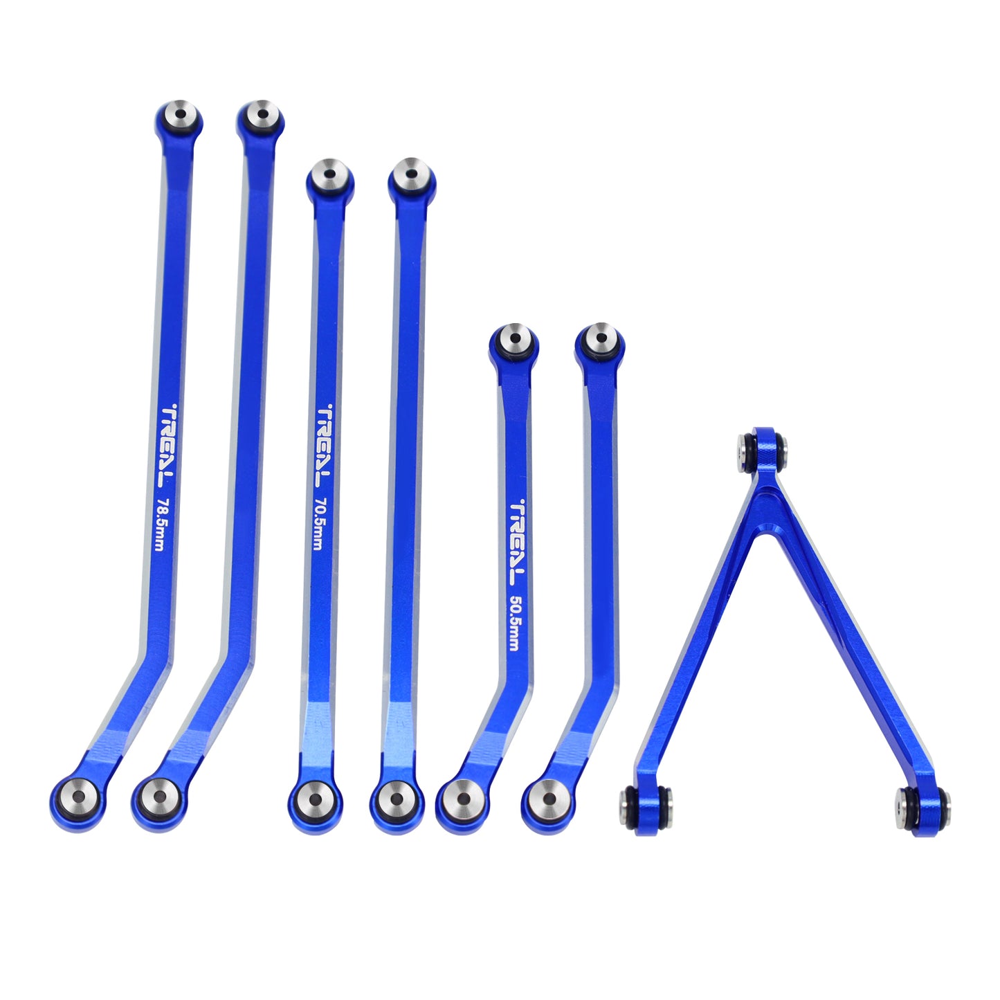 TREAL SCX24 High Clearance Links Set(7P) for SCX24 Gladiator Alu 7075 Chassis Links for Axial SCX24 1/24 RC Crawler Car AXI00005T