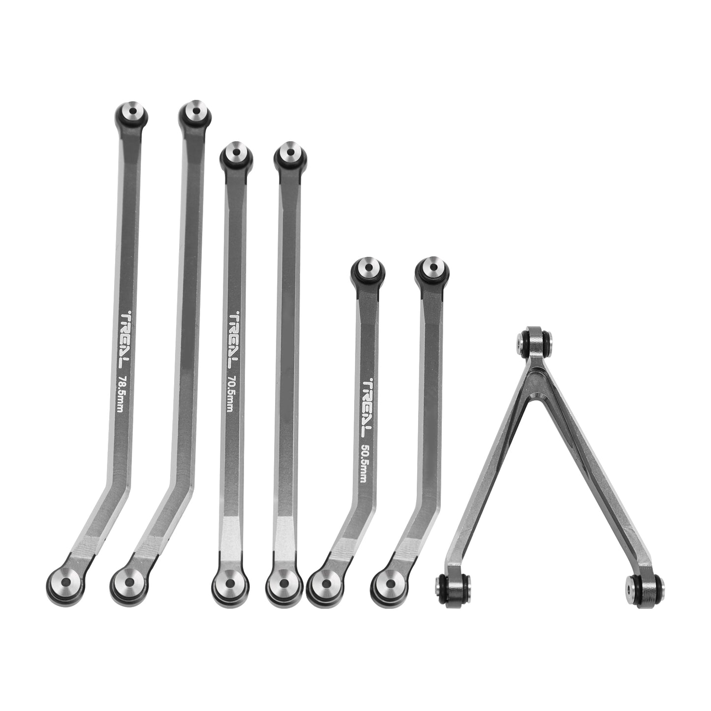 TREAL SCX24 High Clearance Links Set(7P) for SCX24 Gladiator Alu 7075 Chassis Links for Axial SCX24 1/24 RC Crawler Car AXI00005T