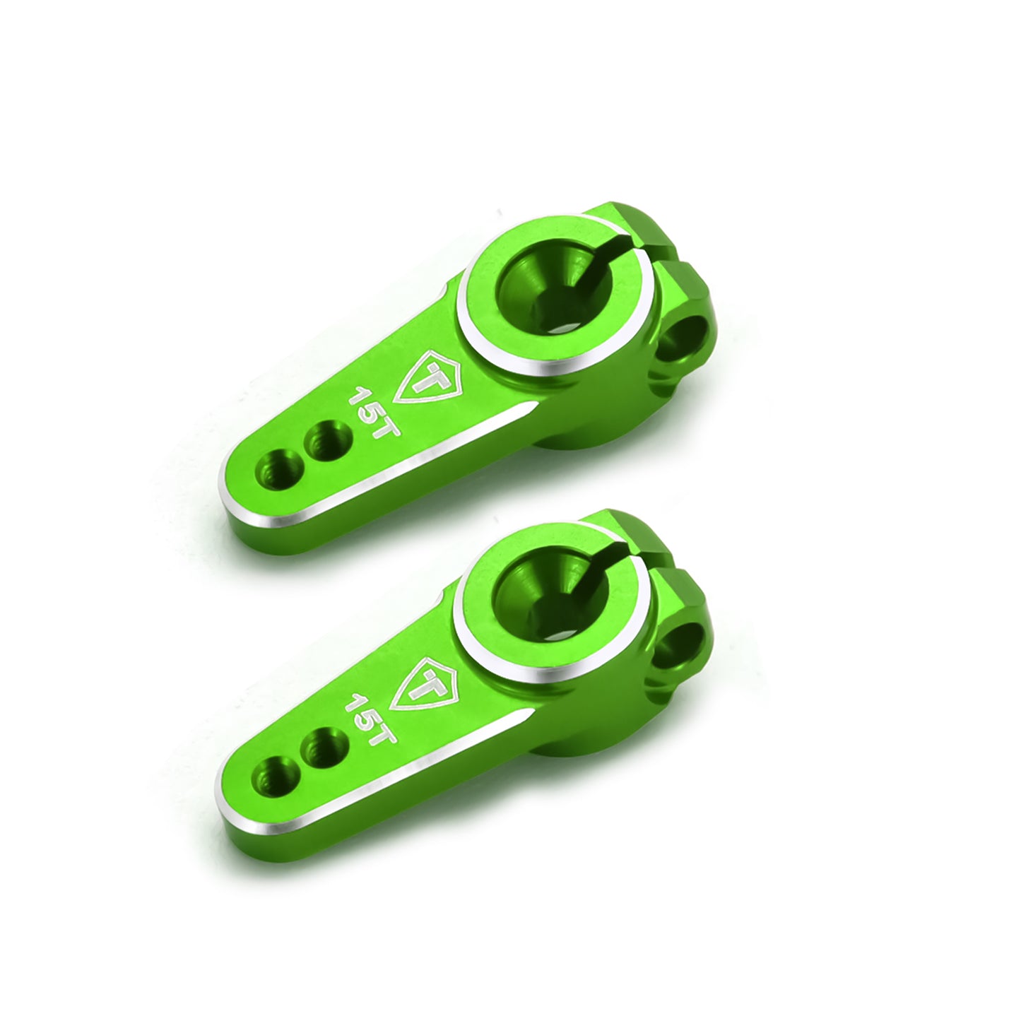 TREAL SCX24 Servo Horn 15T, Aluminum 7075 Servo Arm (2P) Compatible with EMAX Servo for Axial 1/24 SCX24