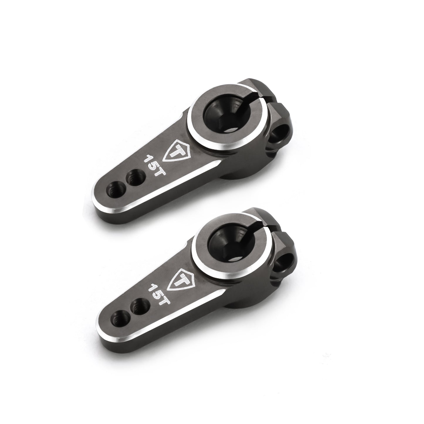 TREAL SCX24 Servo Horn 15T, Aluminum 7075 Servo Arm (2P) Compatible with EMAX Servo for Axial 1/24 SCX24