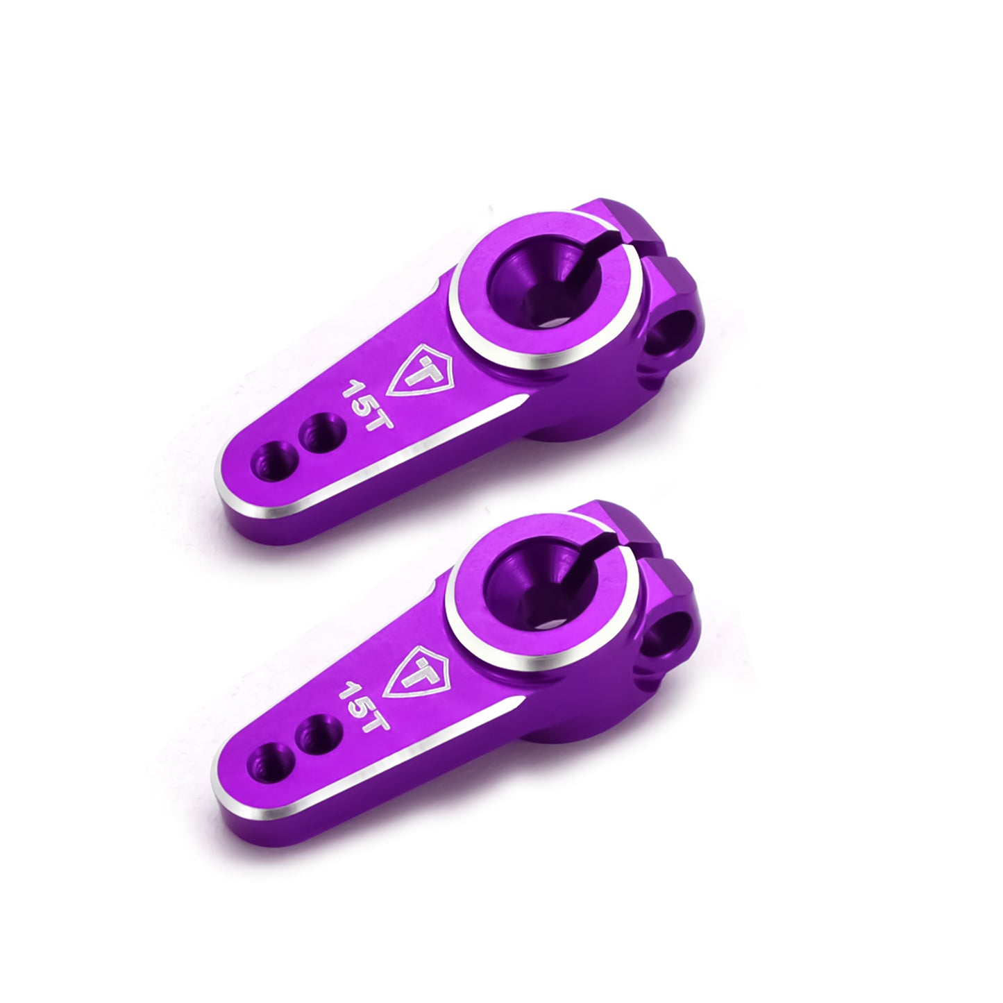 TREAL SCX24 Servo Horn 15T, Aluminum 7075 Servo Arm (2P) Compatible with EMAX Servo for Axial 1/24 SCX24