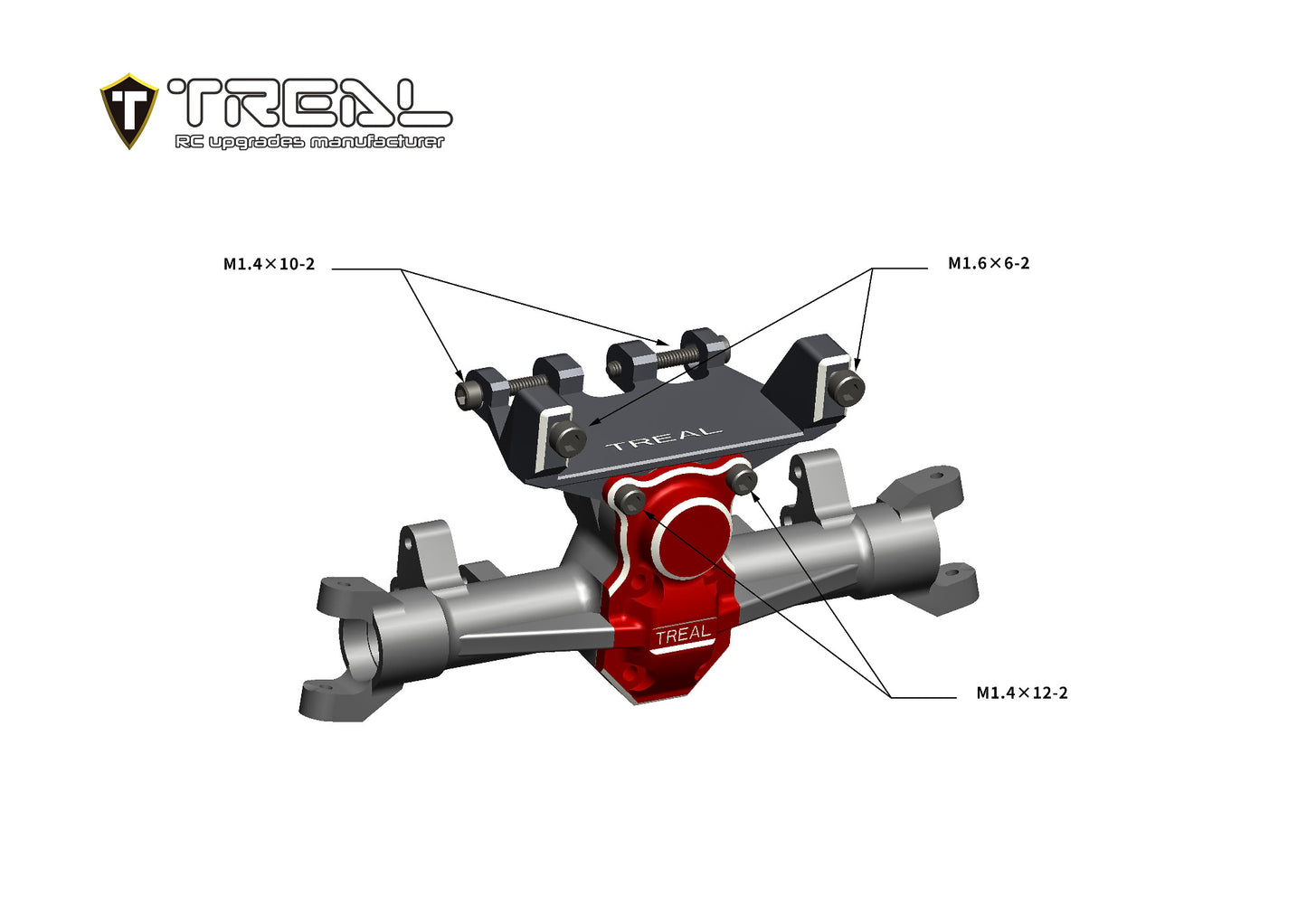 TREAL SCX24 Servo Mount Compatible with EMAX Servo Alu# 7075 for Axial SCX24 Deadbolt C10 Gladiator Bronco
