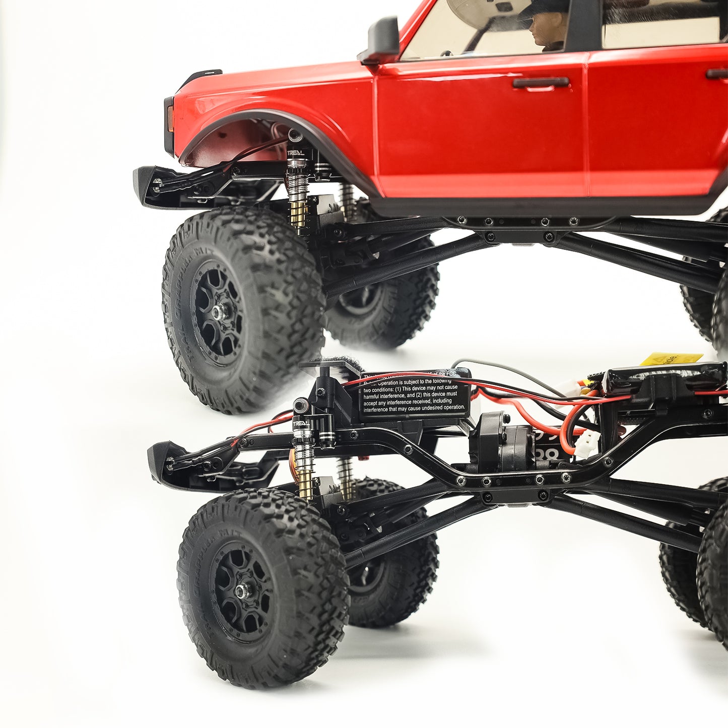 TREAL SCX24 Shocks 43mm Tele Shock Vibration Damper(4) for 1/24 Axial SCX24 Bronco Gladiator C10 Deadbolt