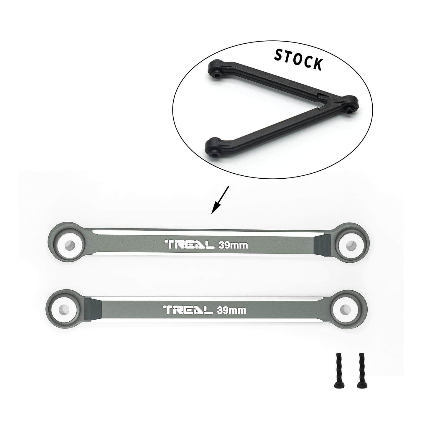 TREAL SCX24 Upper 2 links (4 Links Conversion)39mm
