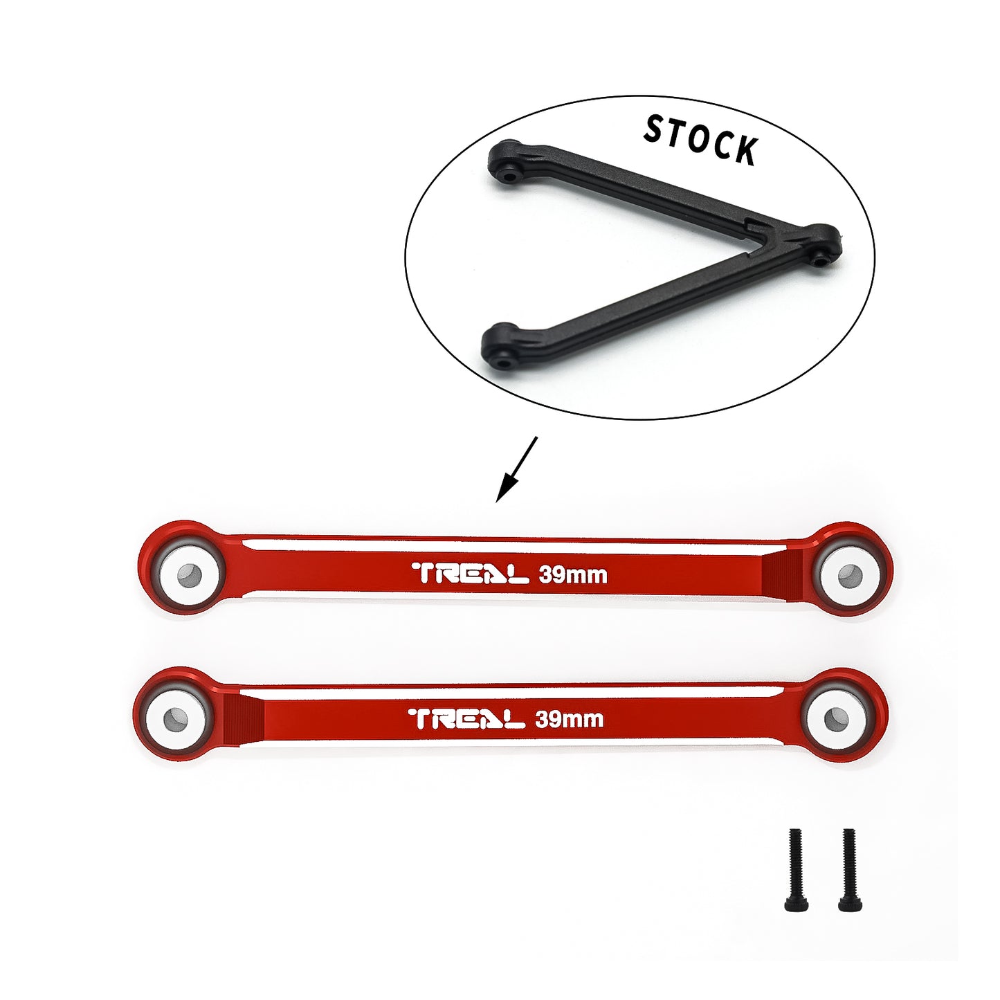 TREAL SCX24 Upper 2 links (4 Links Conversion)39mm