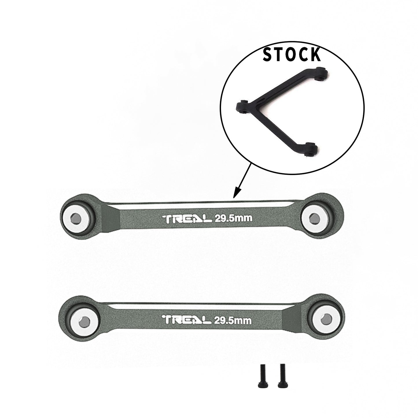 TREAL SCX24 Upper 2 links (4 Links Conversion)29.5mm Alu#7075 for Axial SCX24 Deadbolt Betty 1/24 Scale Trucks