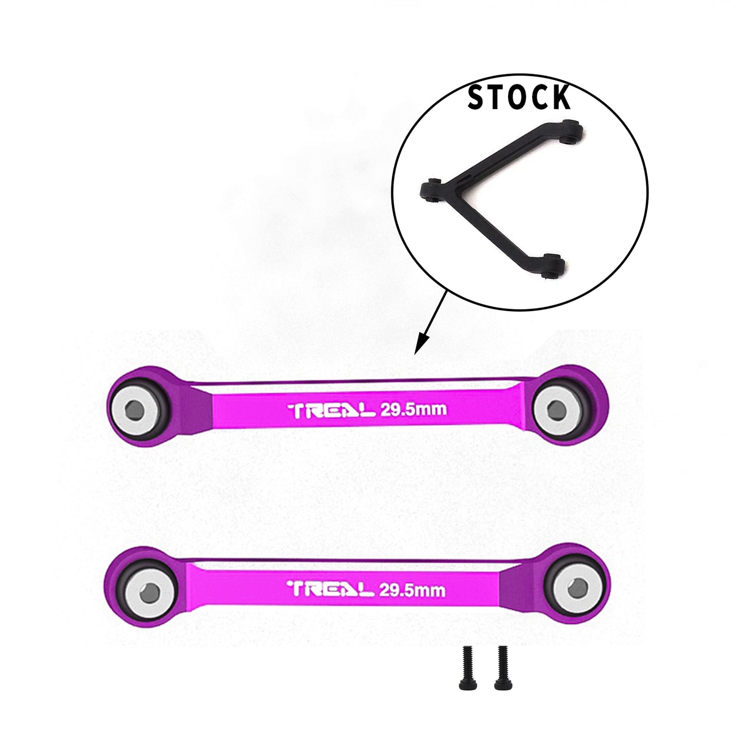 TREAL SCX24 Upper 2 links (4 Links Conversion)29.5mm Alu#7075 for Axial SCX24 Deadbolt Betty 1/24 Scale Trucks