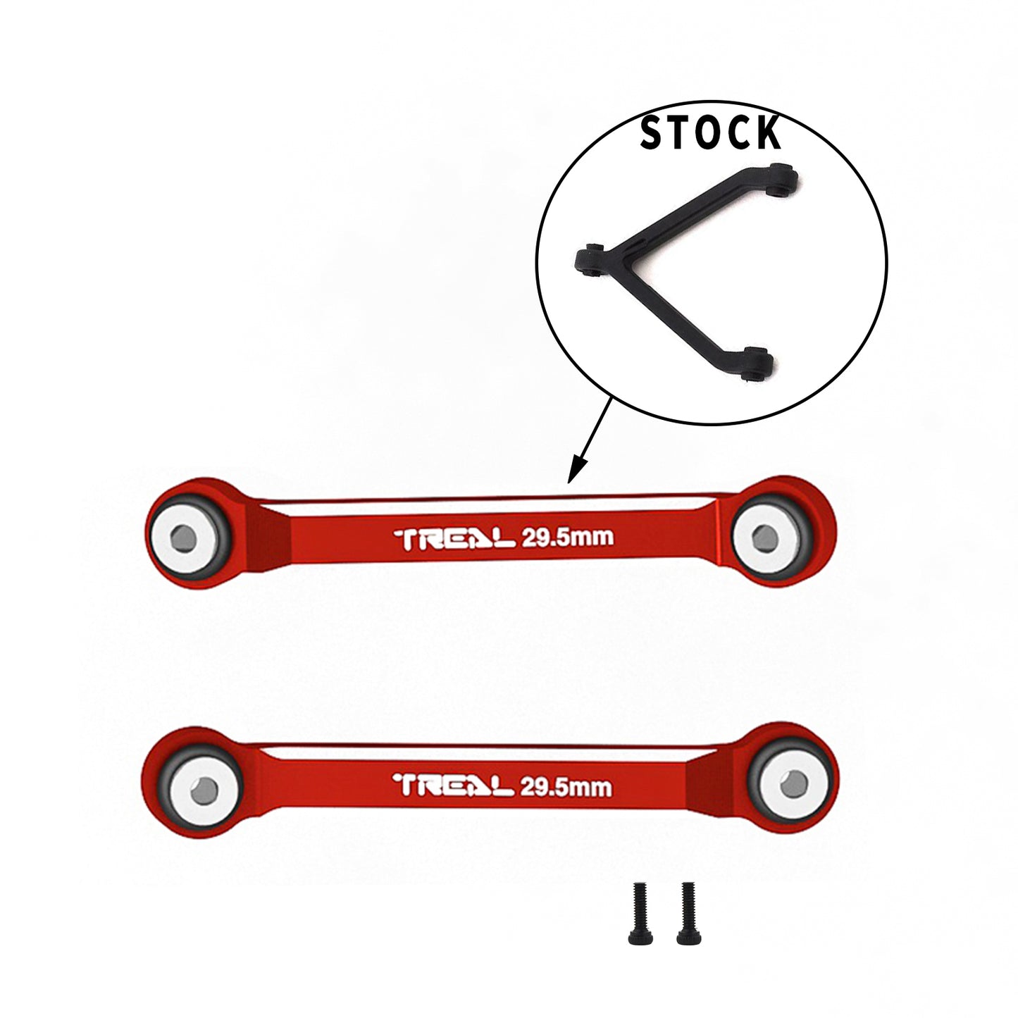 TREAL SCX24 Upper 2 links (4 Links Conversion)29.5mm Alu#7075 for Axial SCX24 Deadbolt Betty 1/24 Scale Trucks