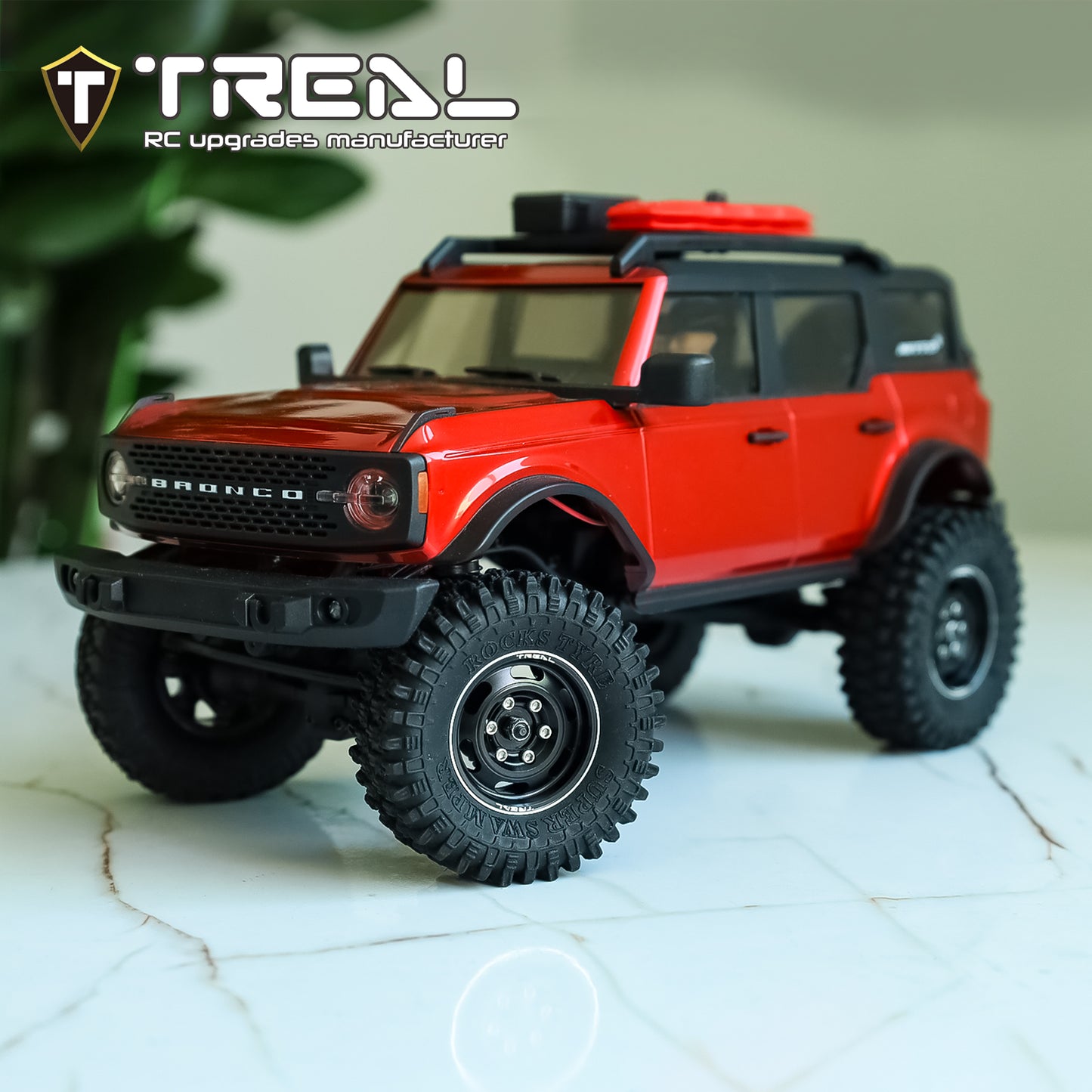 TREAL SCX24 Wheels 1.0'' Beadlock Wheels(4P) Vintage Wheels for 1/24 SCX24 Bronco Gladiator C10 Deadbolt -Type E