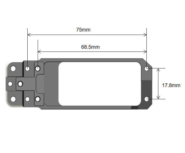 TREAL SCX6 Servo Mount Aluminum 7075 CNC Machined, Adjustable Size for Bigger Servo Full-Support Servo Bracket Compatible with Axial SCX6