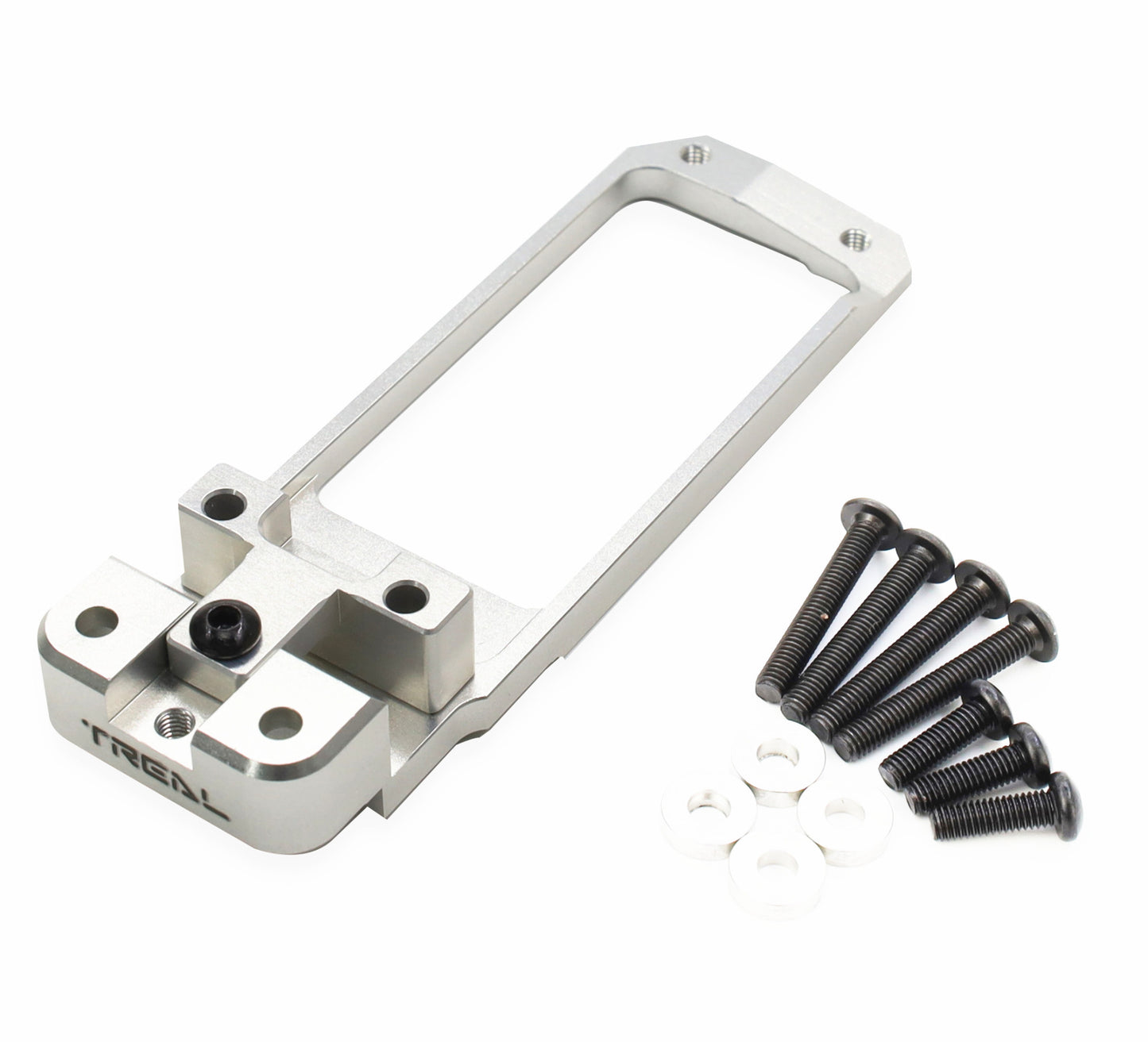 TREAL SCX6 Servo Mount Aluminum 7075 CNC Machined, Adjustable Size for Bigger Servo Full-Support Servo Bracket Compatible with Axial SCX6