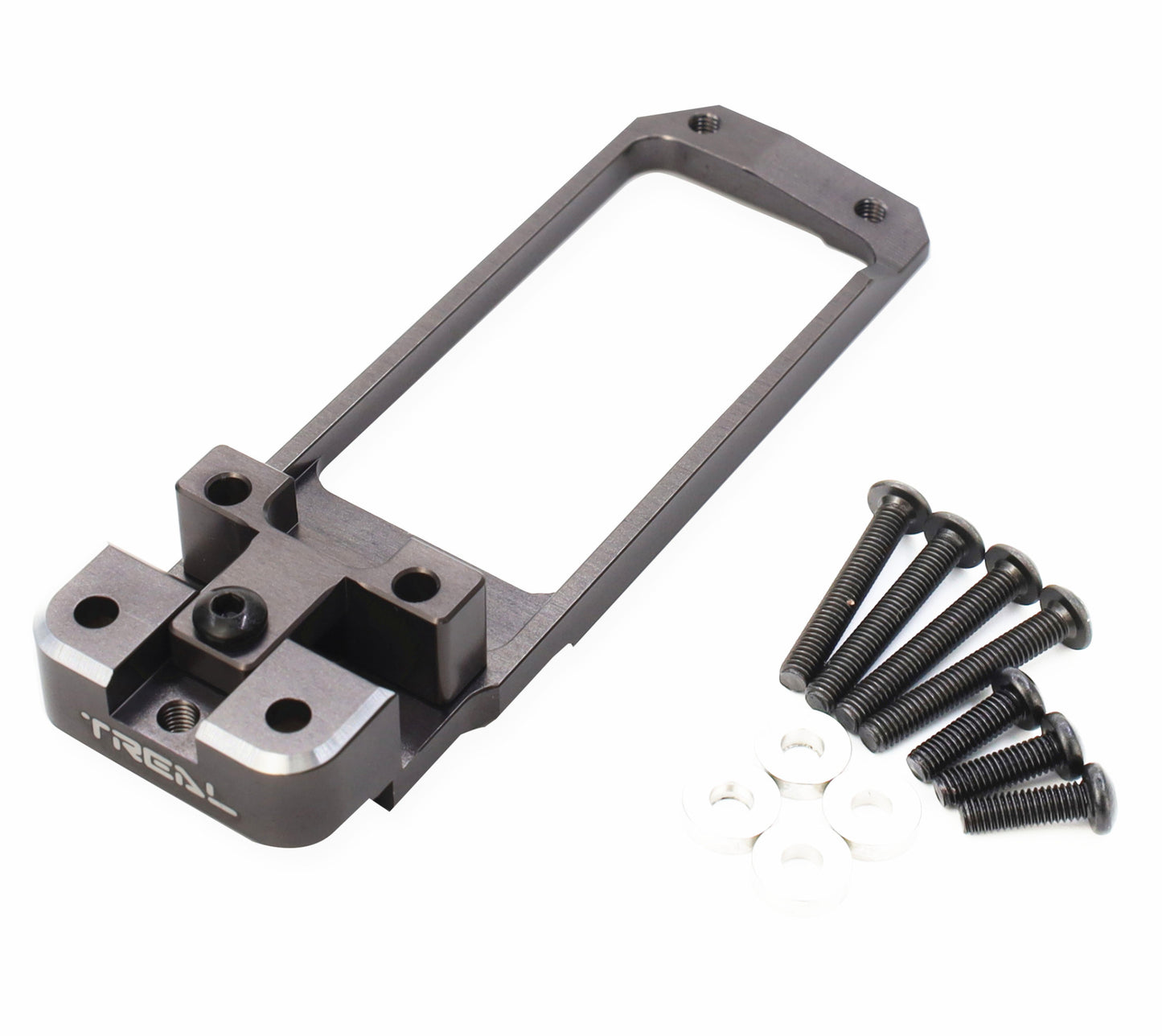 TREAL SCX6 Servo Mount Aluminum 7075 CNC Machined, Adjustable Size for Bigger Servo Full-Support Servo Bracket Compatible with Axial SCX6