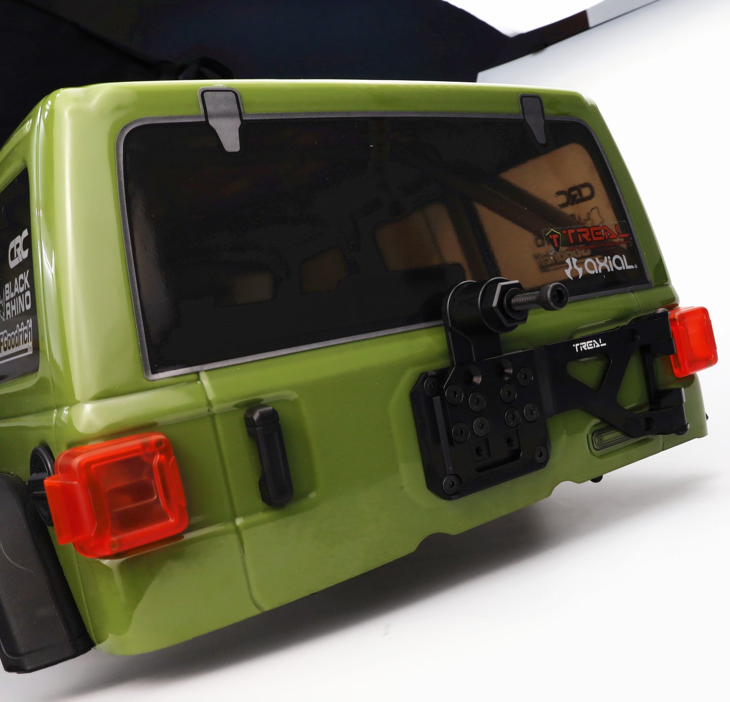 TREAL SCX6 Spare Tire Carrier Rear Spare Wheel Mount Aluminum 7075 Compatible with Axial SCX6