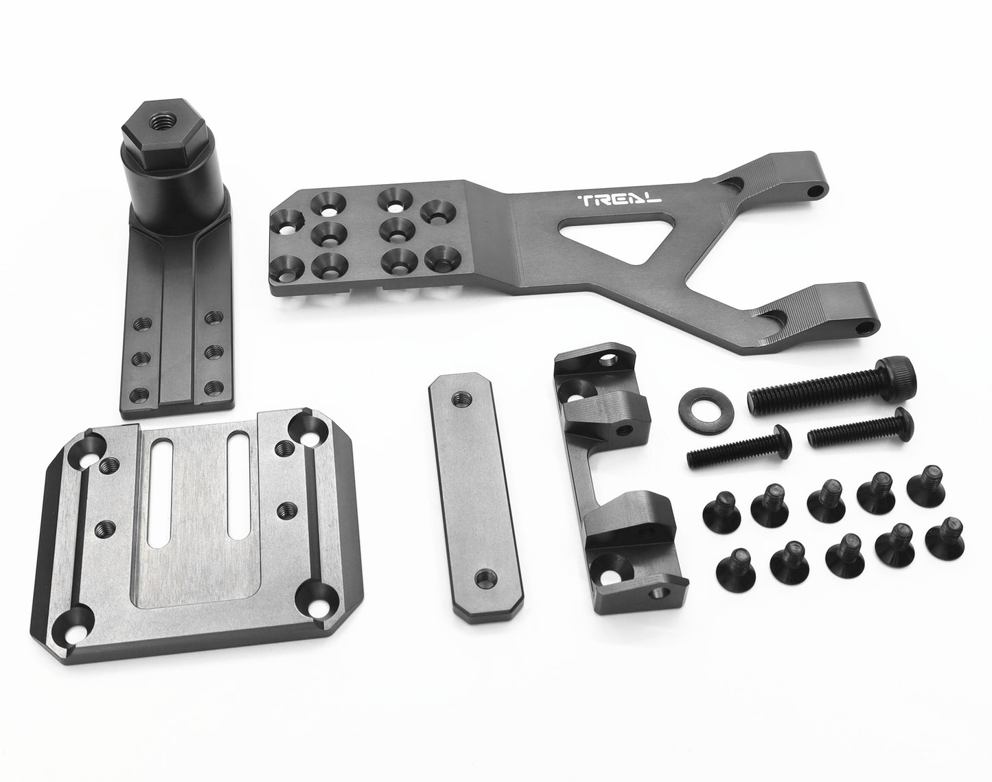 TREAL SCX6 Spare Tire Carrier Rear Spare Wheel Mount Aluminum 7075 Compatible with Axial SCX6