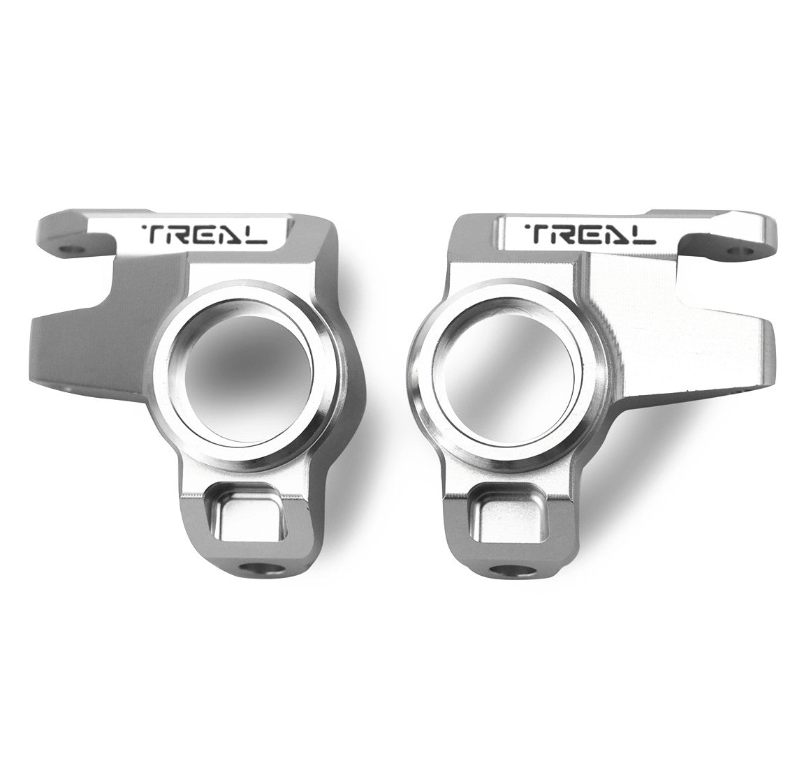 TREAL SCX6 Steering Knuckles L/R Front Hubs CNC Machined Aluminum 7075 for Axial SCX6 AR90 Upgrades