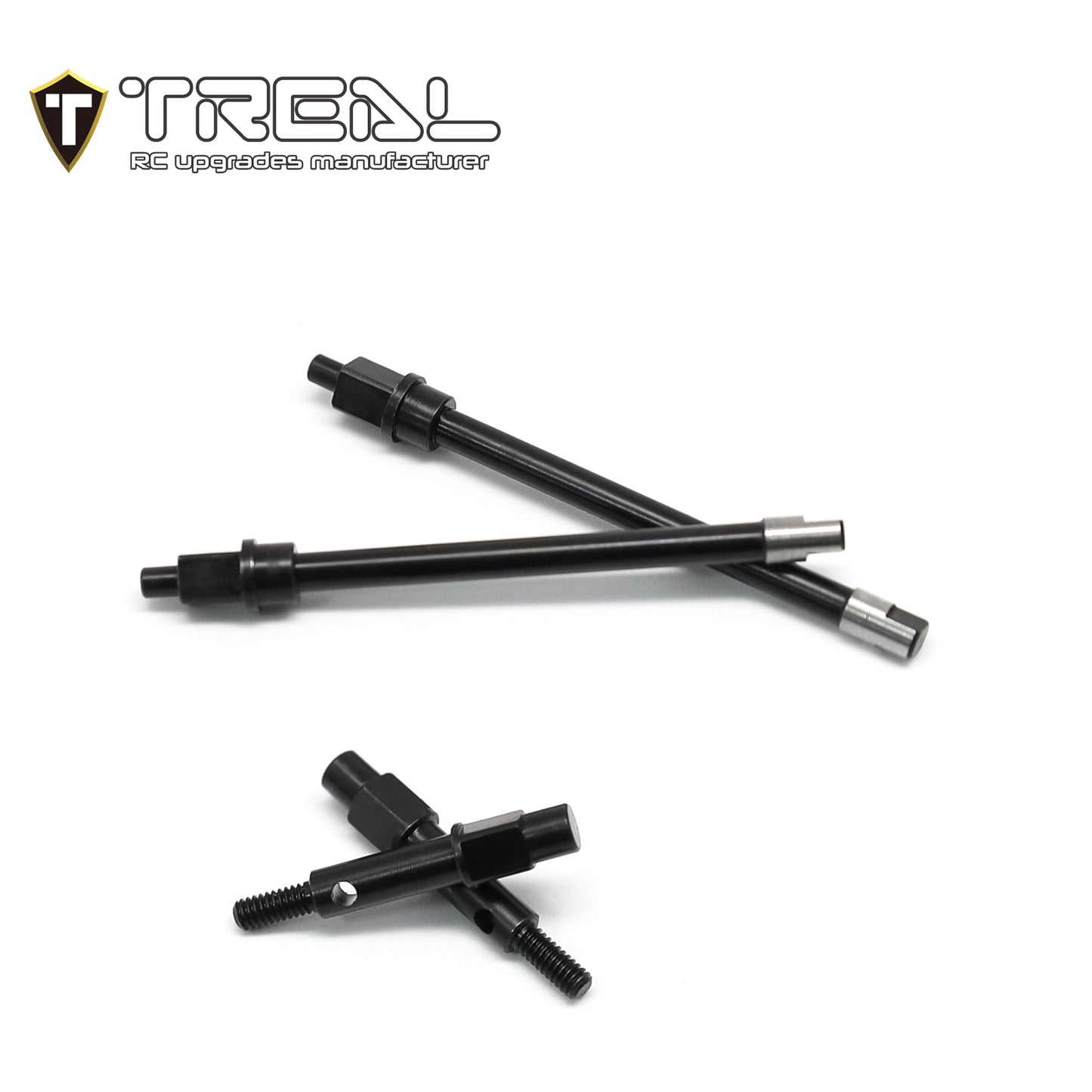 TREAL Steel Rear CVD Shafts (2pcs) for SCX24 Rear Portal Axles