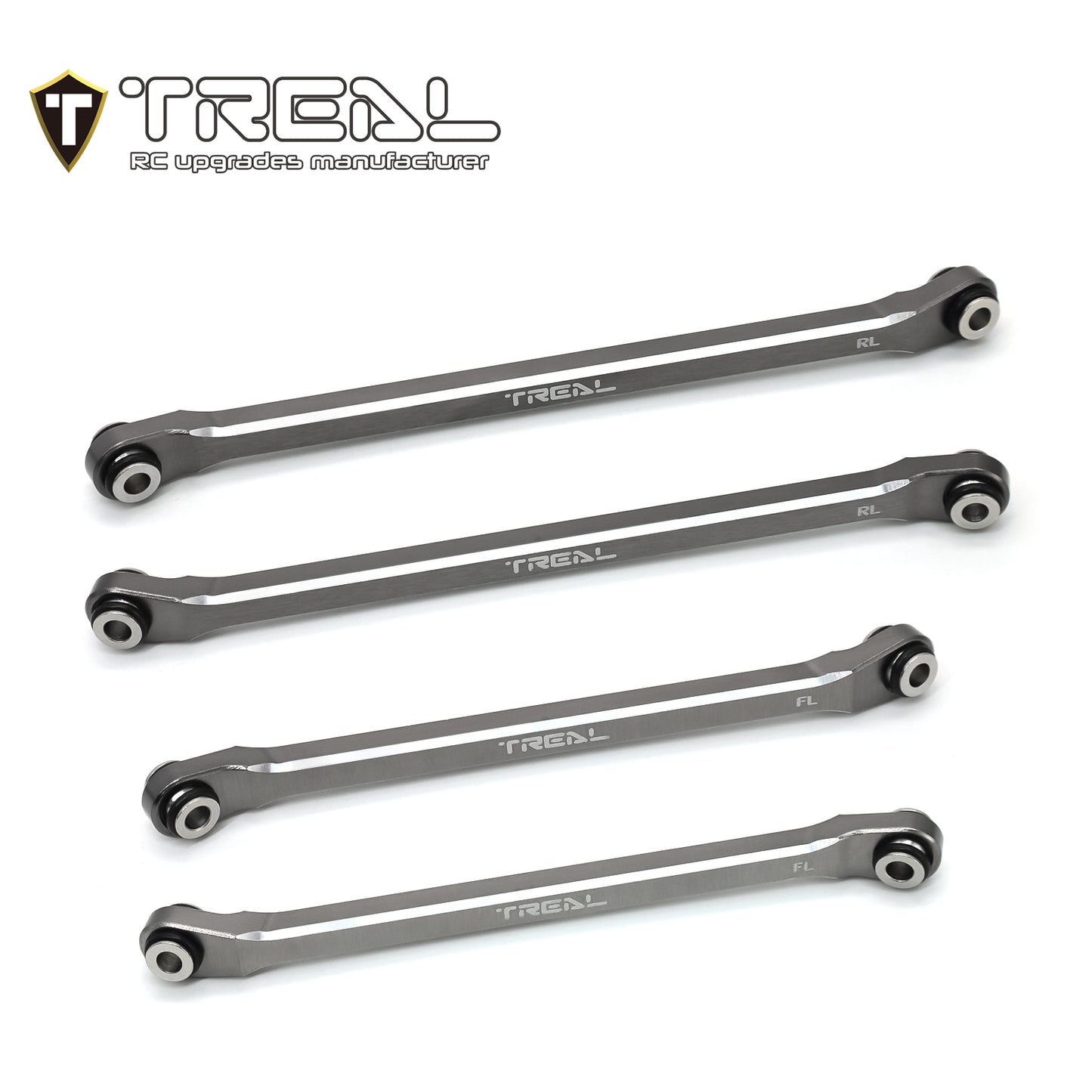 TREAL UTB18 Capra Lower Links Set (4pcs) Aluminum 7075 Lower Chassis 4-Links Upgrades