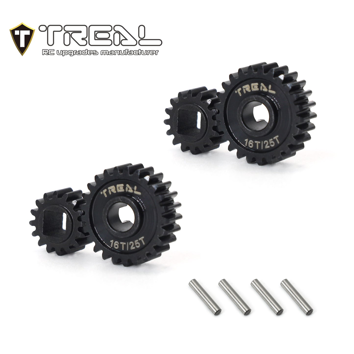 TREAL UTB18 Capra Overdrive Portal Gears 16T/25T Harden Steel Gears Compatible with Axial 1/18 UTB18