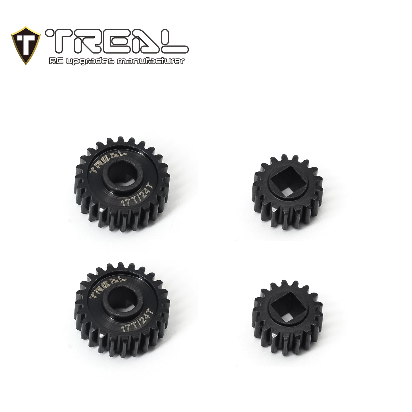 TREAL UTB18 Capra Overdrive Portal Gears 17T/24T Harden Steel Gears Compatible with Axial 1/18 UTB18